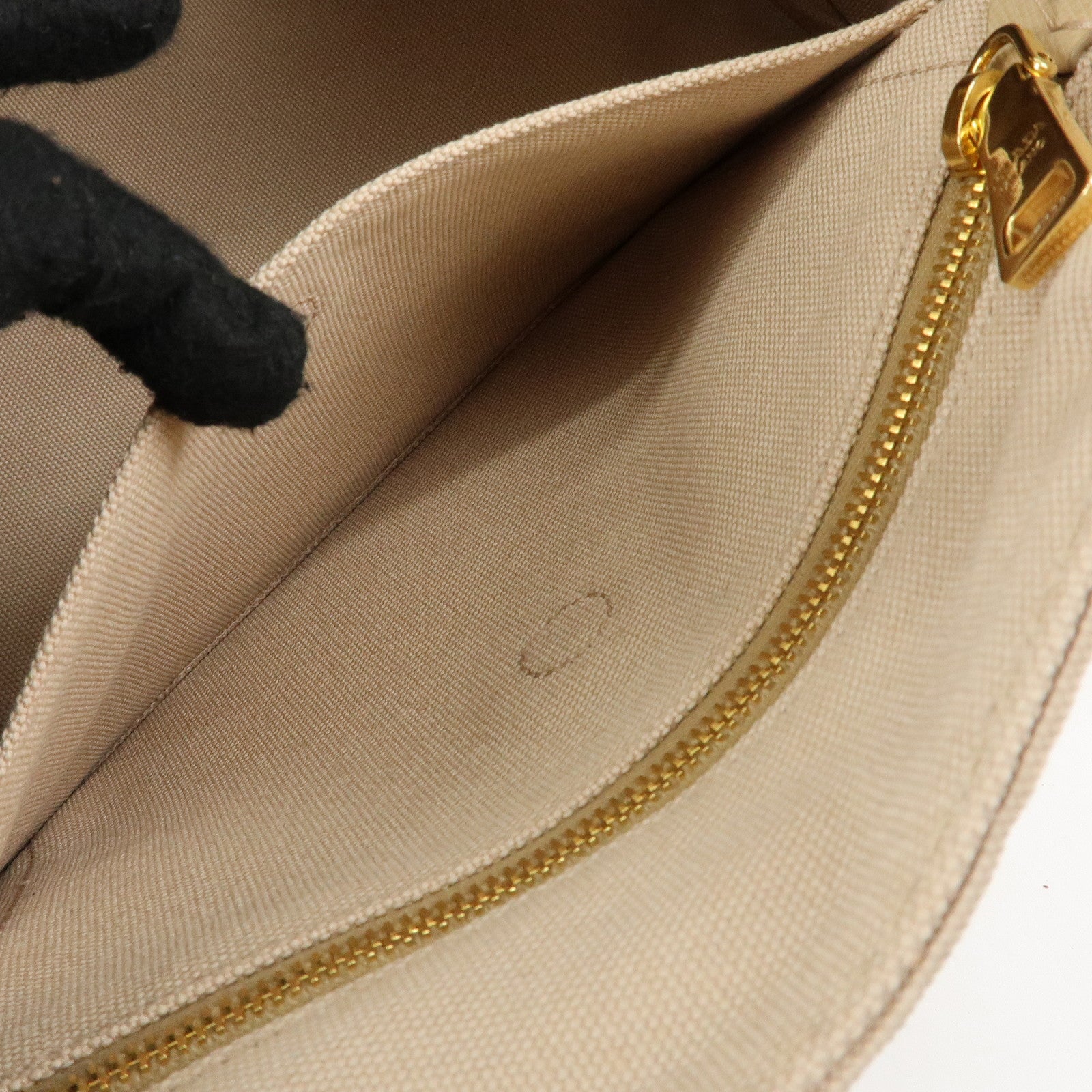 PRADA Canapa Triangle Logo 2Way Tote Hand Shoulder Bag Beige B1877G