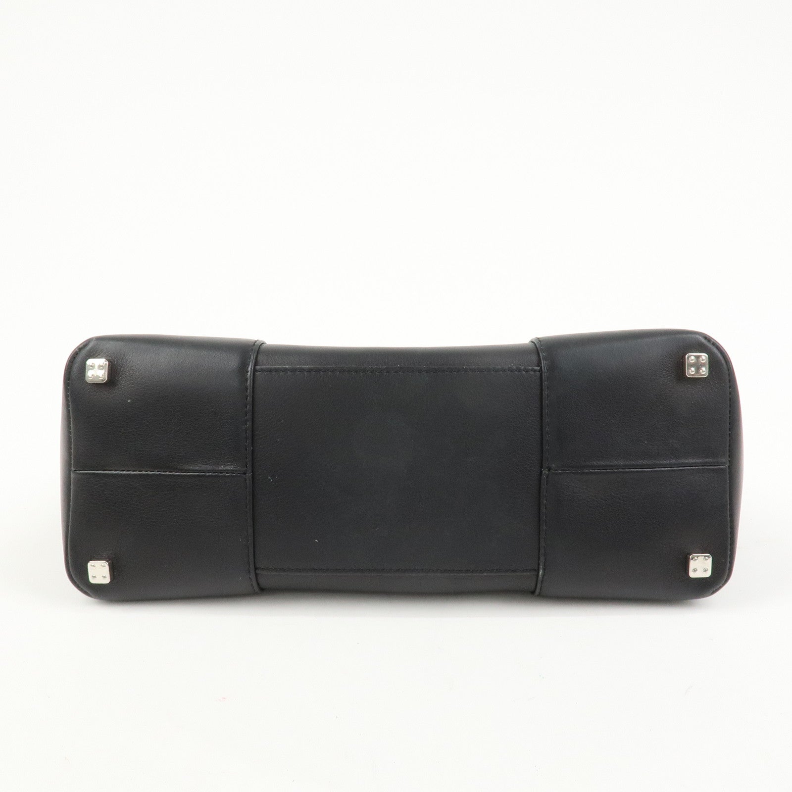 LOEWE Anagram Leather Tote Bag Hand Bag Black