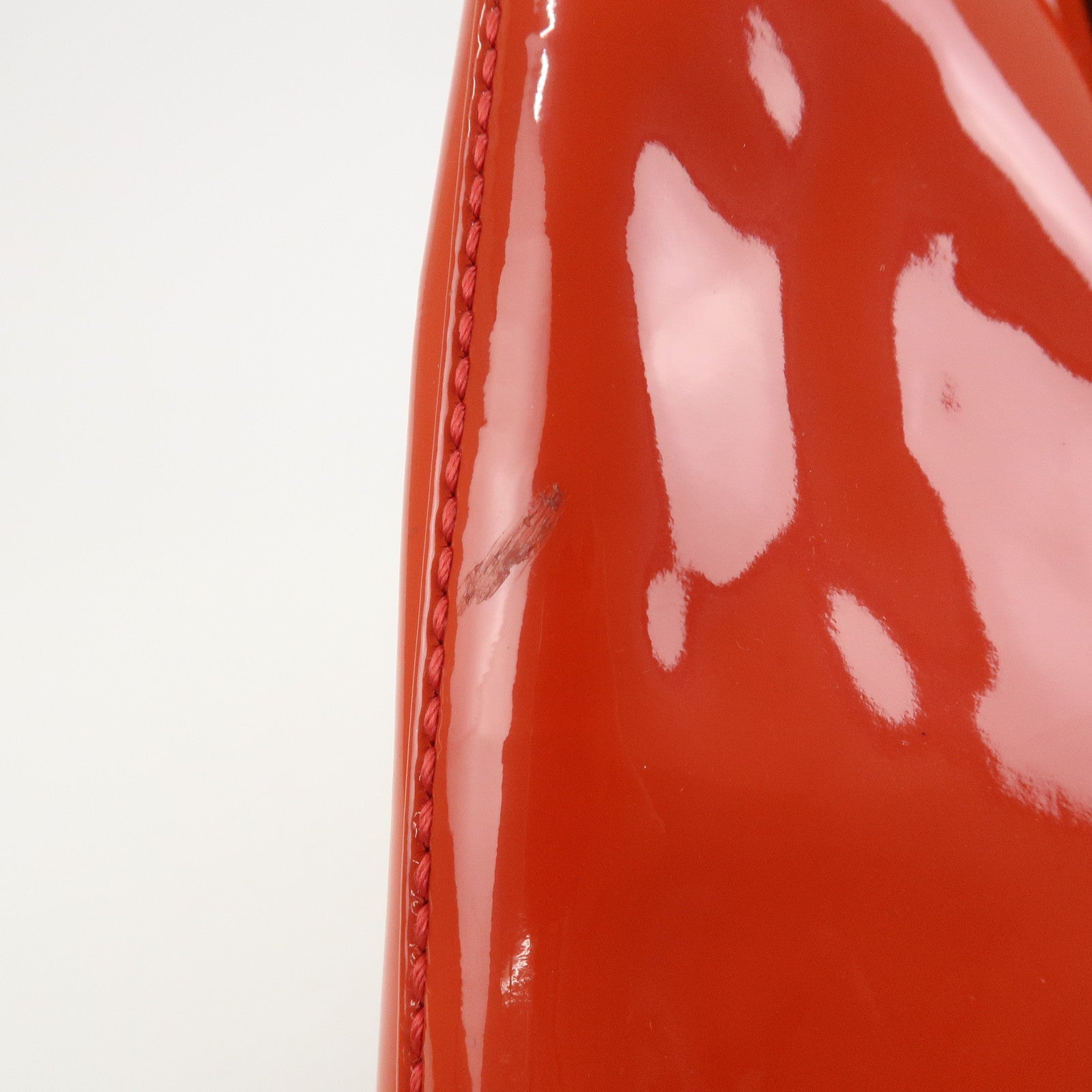 Ferragamo Vara Patent Leather Shoulder Bag Orange