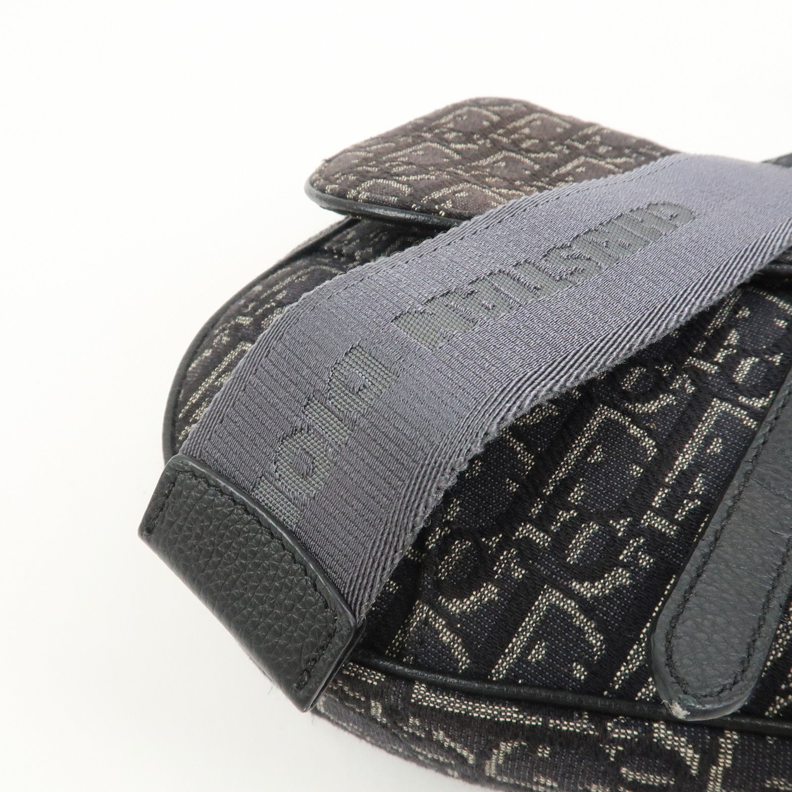 Christian Dior Oblique Saddle Jacquard Canvas Leather Waist Bag