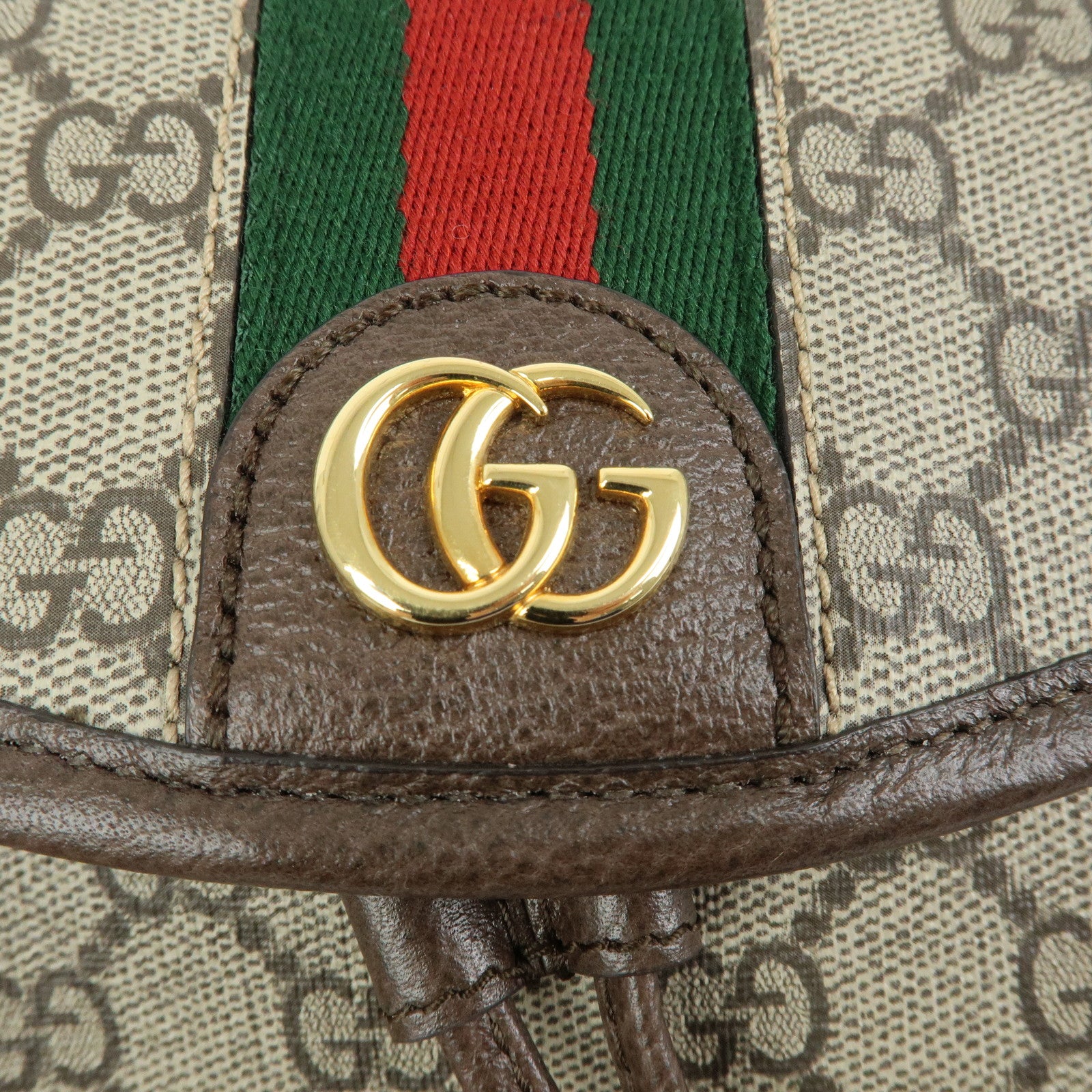 GUCCI Ophidia Sherry GG Supreme Leather Backpack Rucksack 795221