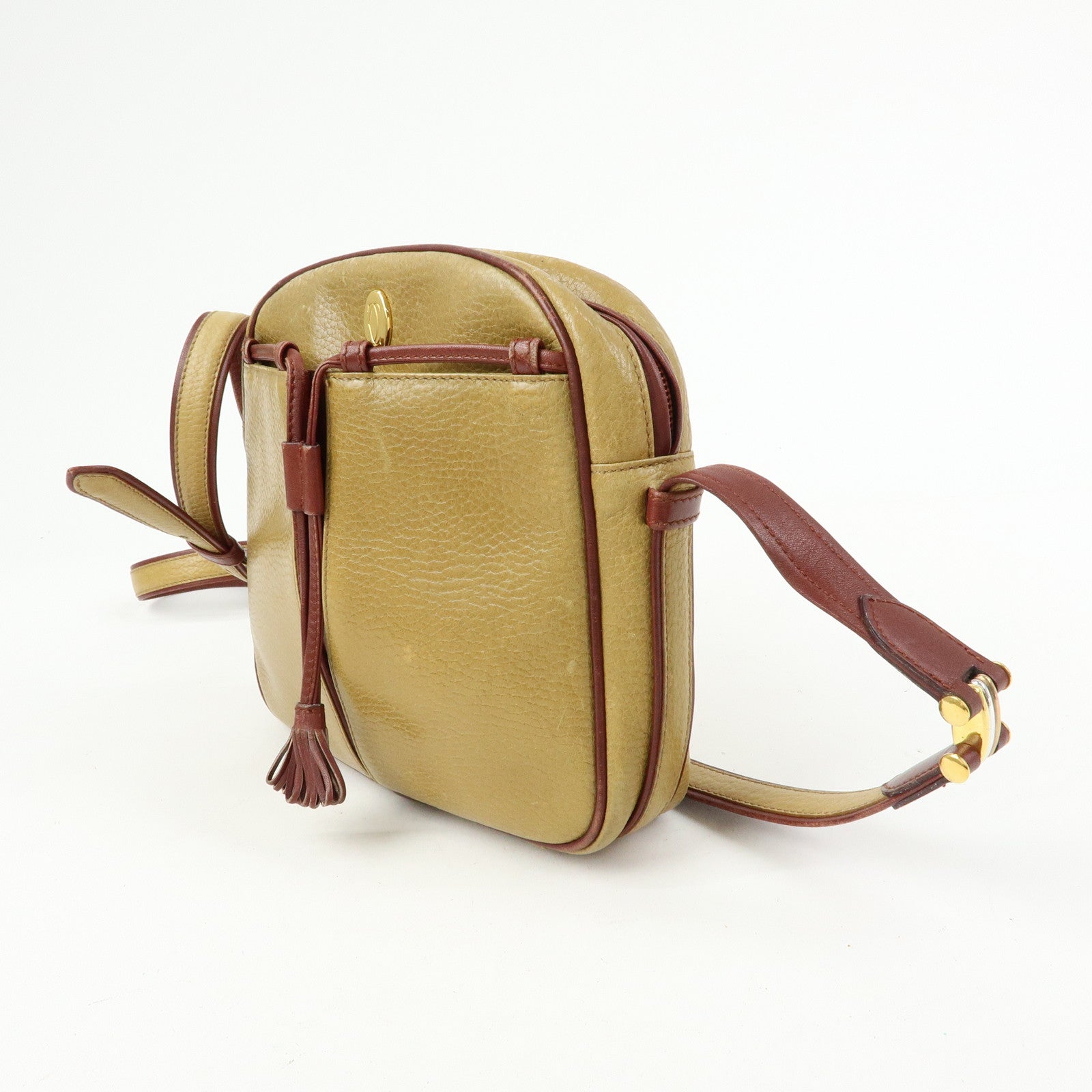Cartier Must de Cartier Leather Shoulder Bag Crossbody Bag Beige