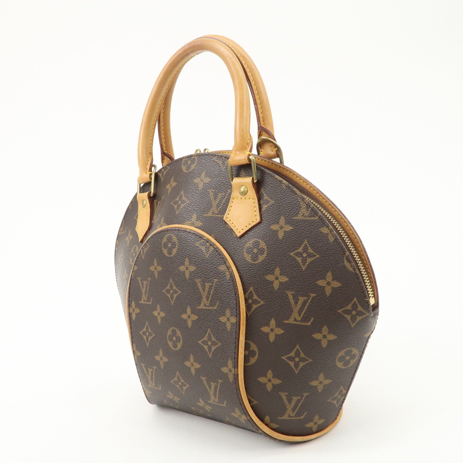 Louis Vuitton Monogram Ellipse PM Hand Bag Brown M51127 Used