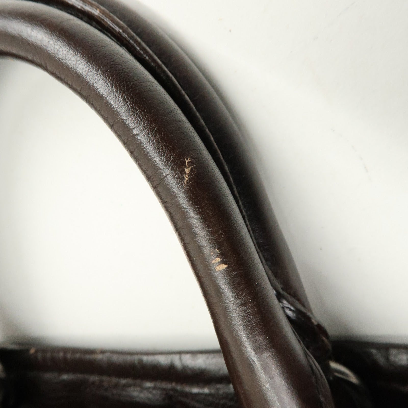 PRADA Nylon Leather 2Way Bag Hand Bag Shoulder Bag Brown