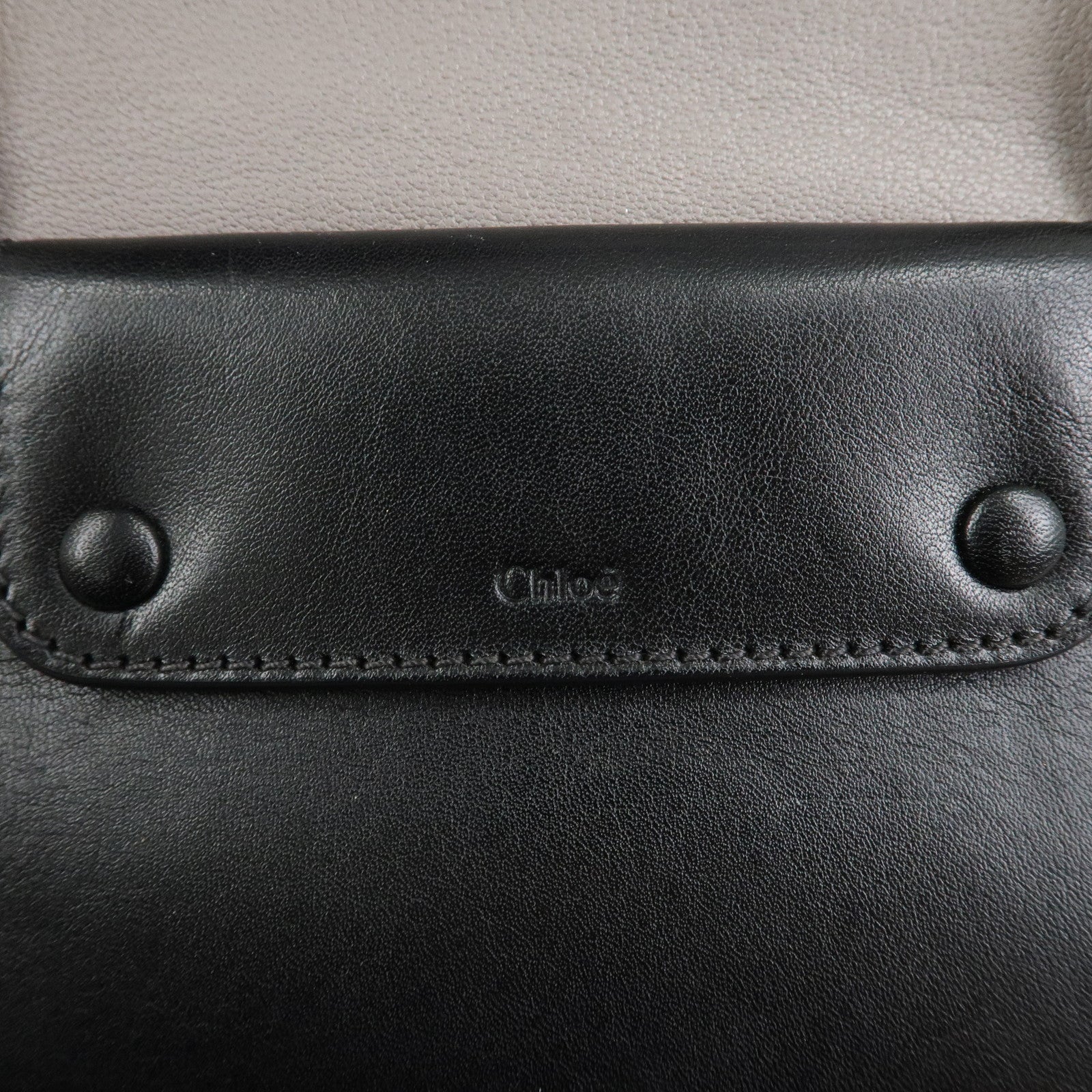 Chloe Leather Alice Bag 2Way Shoulder Hand Bag Black 04-13-50-65