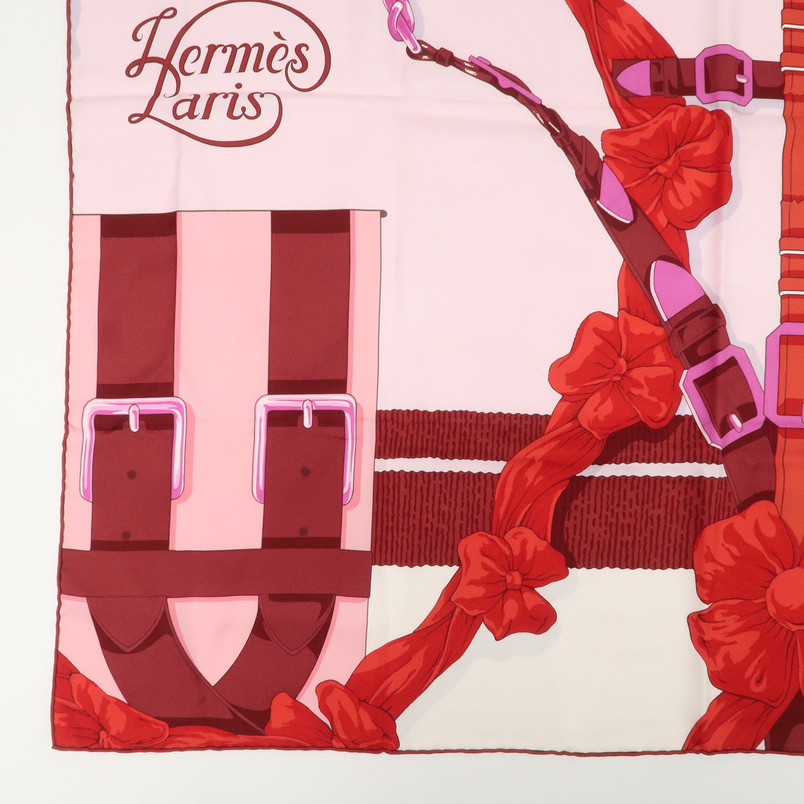 HERMES Carre 90 Silk 100% Scarf Grand Manege Detail