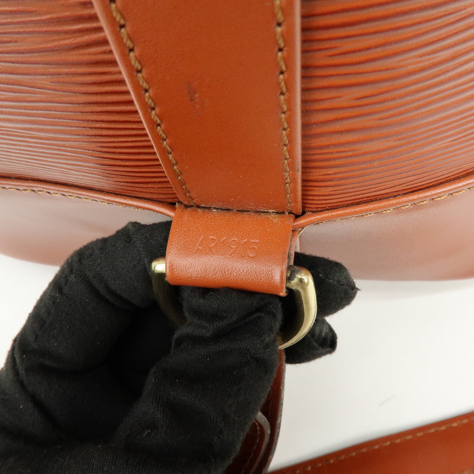 Louis Vuitton Epi Randonnee PM Shoulder Bag Kenya Brown M52353