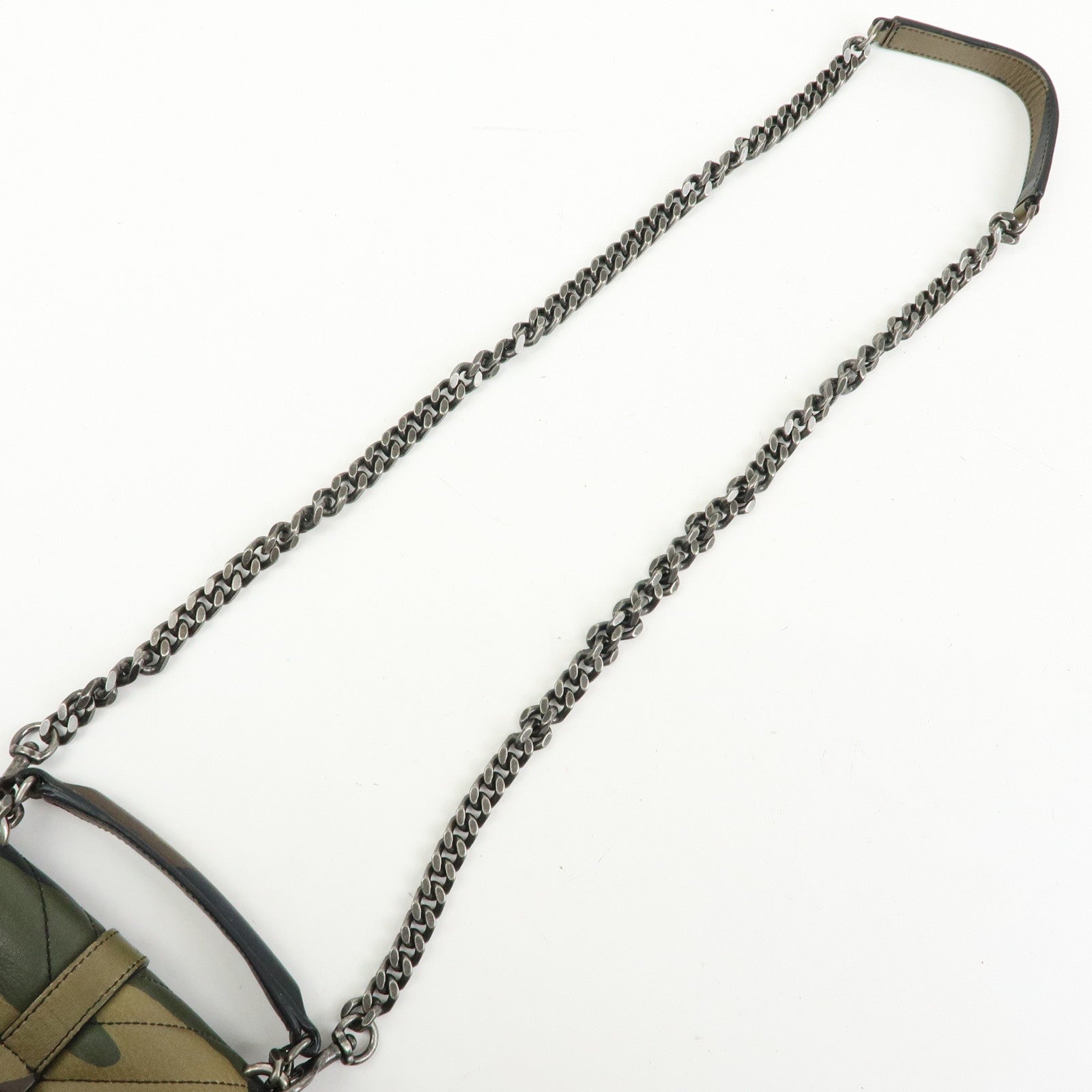 SAINT LAURENT PARIS College Mini Chain Shoulder Hand Bag Camouflage