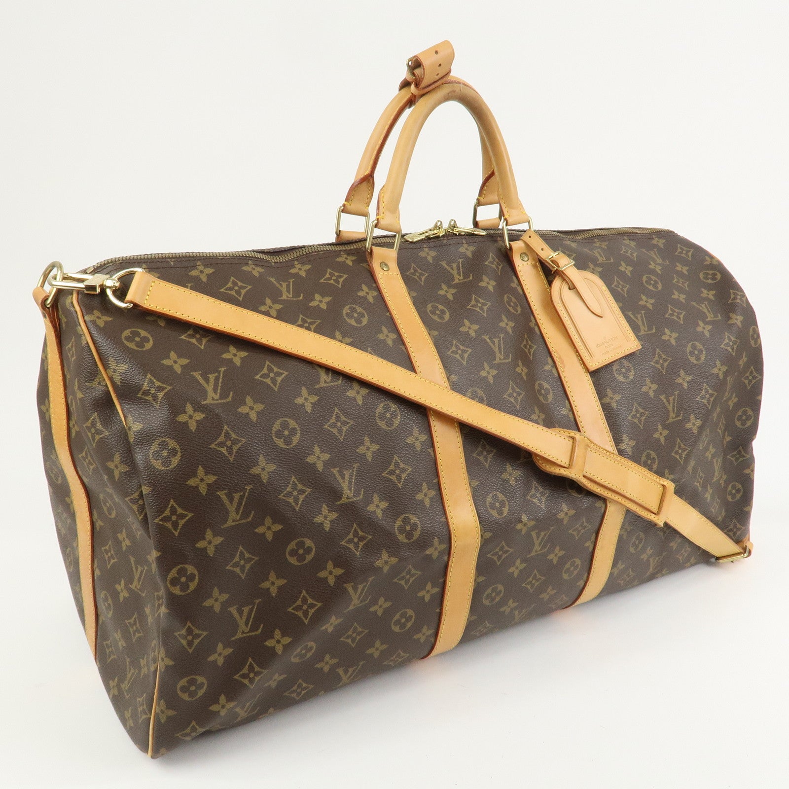 Louis Vuitton Monogram Keep All 60 Boston Bag Brown M41422