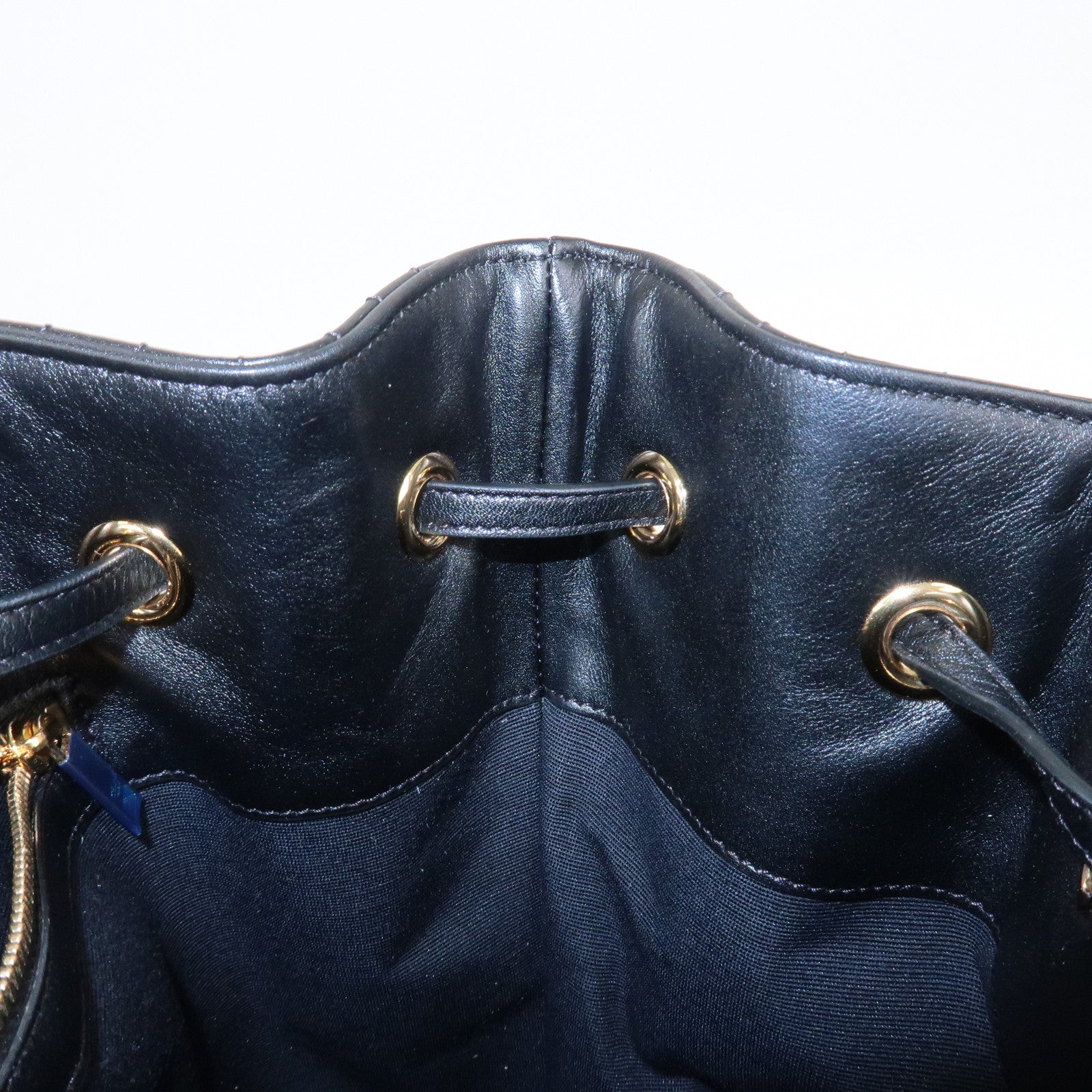 CELINE Quilted Leather Backpack Rucksack Shoulder Bag Black