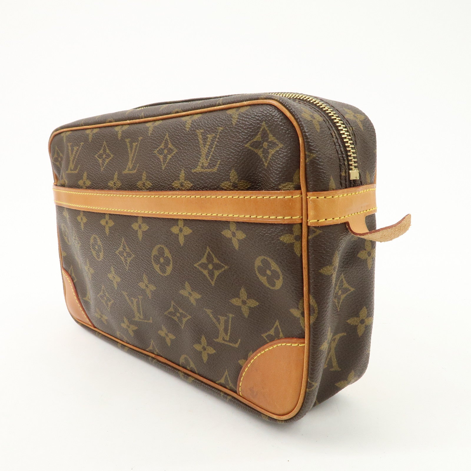 Louis Vuitton Monogram Compiegne 28 Pouch Clutch Bag Brown M51845 Used