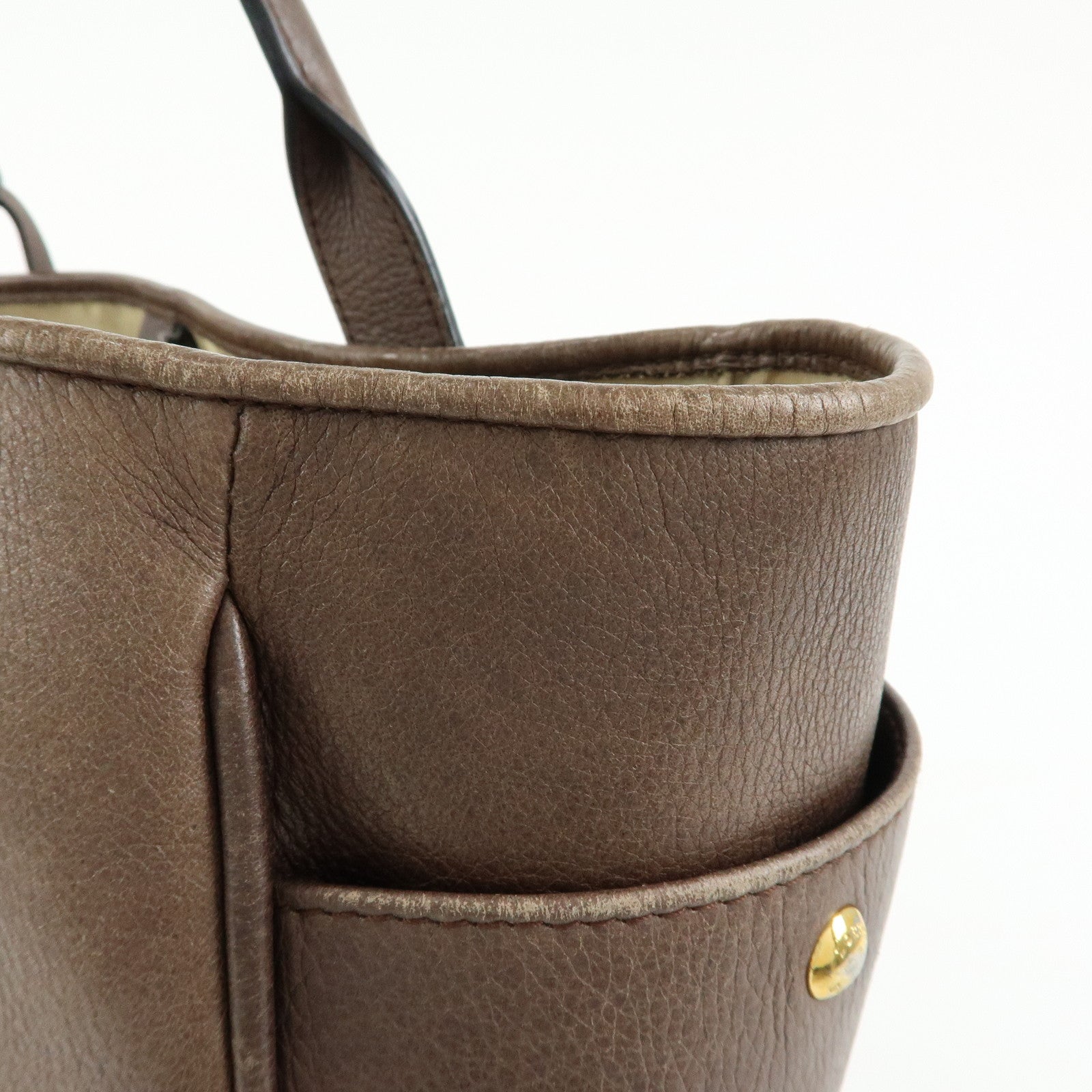 LOEWE MADRID1846 Leather Tote Bag Hand Bag Brown