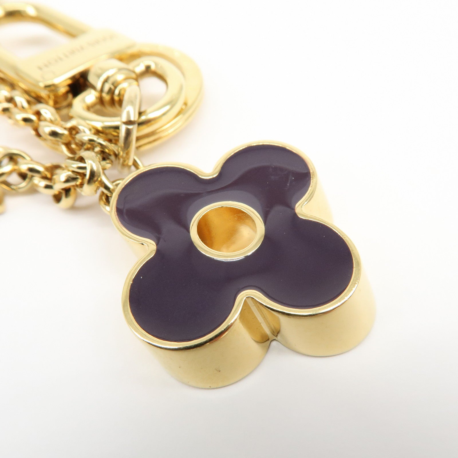 Louis Vuitton Fleur de Monogram Metal Bag Charm Key Charm M01652