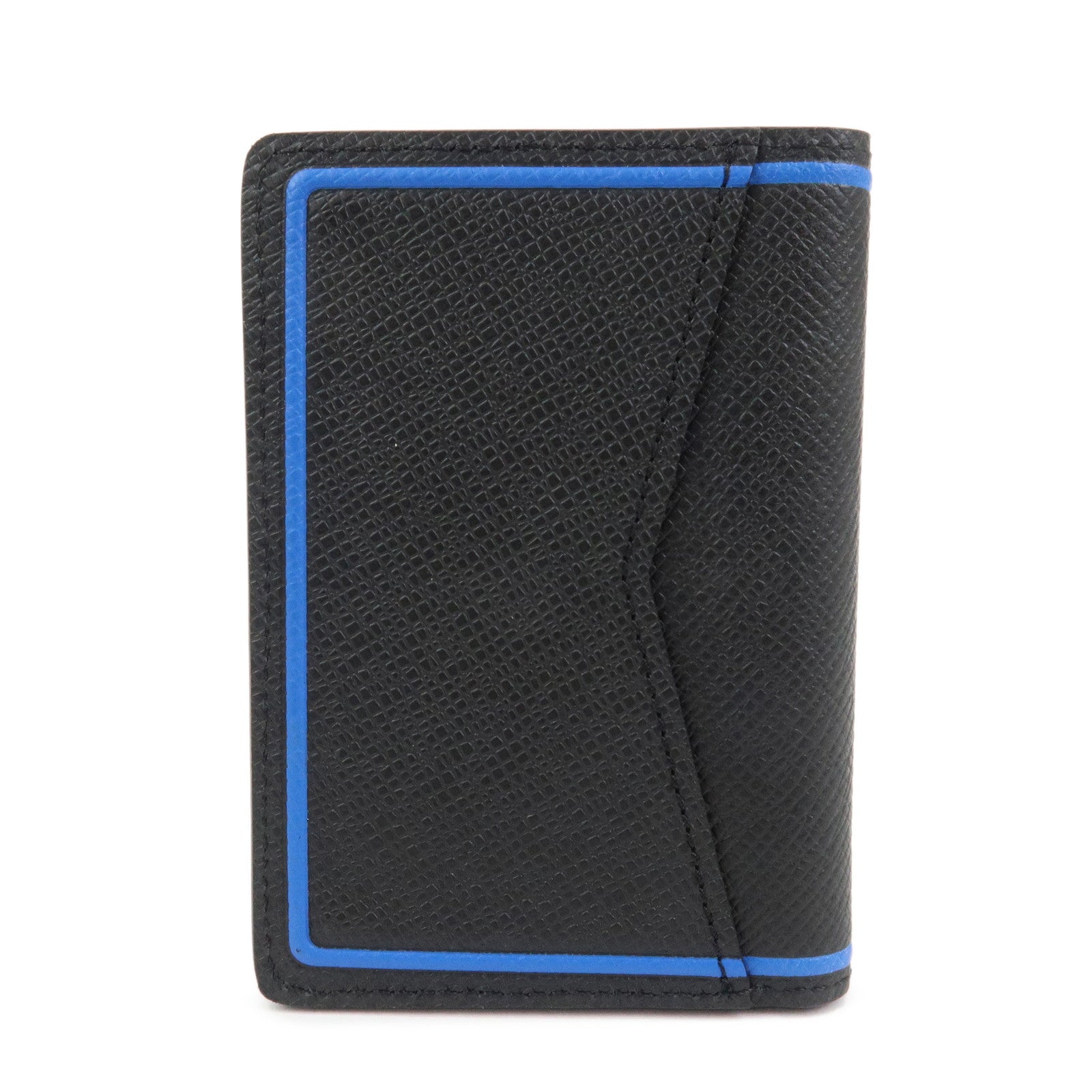 Louis Vuitton Taiga Organizer de Posh Card Case Noir Blue M63329