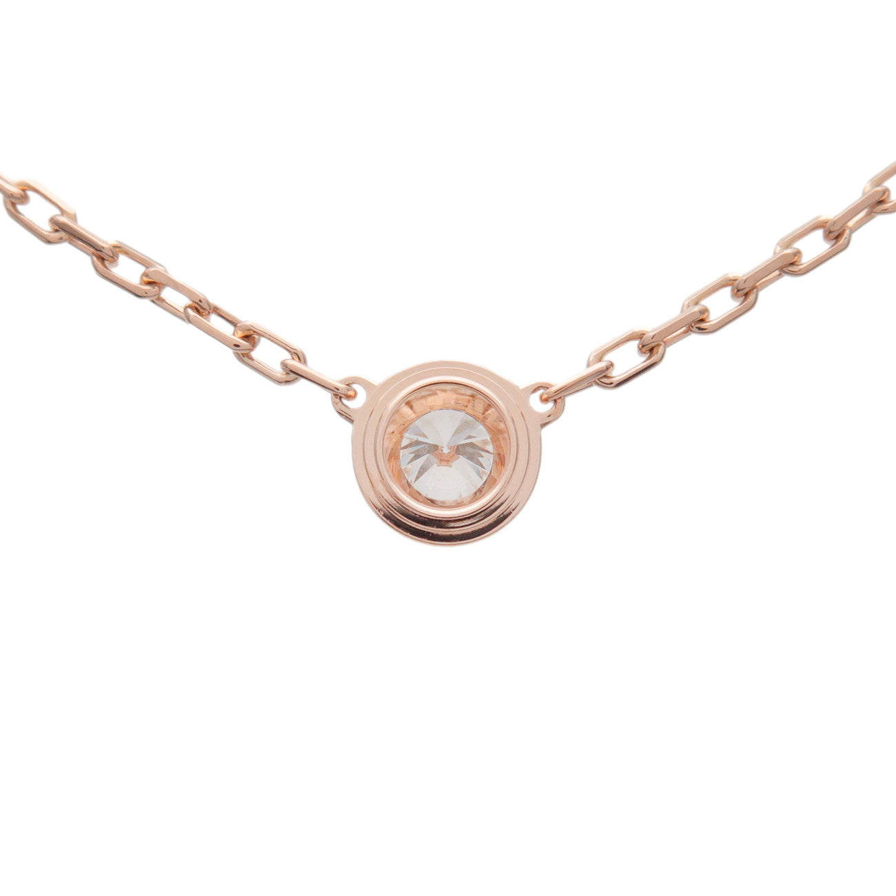 Cartier D'amour 1P Diamond Necklace SM K18 750PG Rose Gold