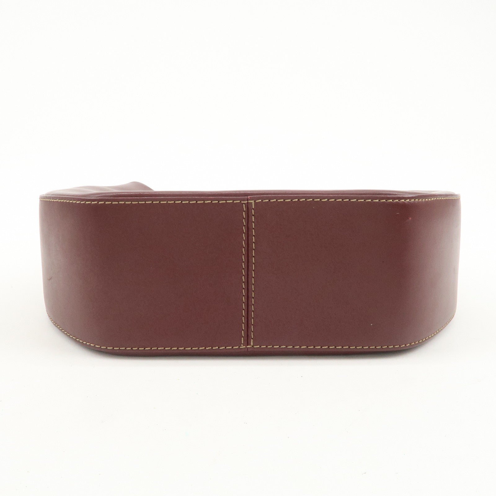 Cartier Must de Cartier Leather Shoulder Bag Bordeaux