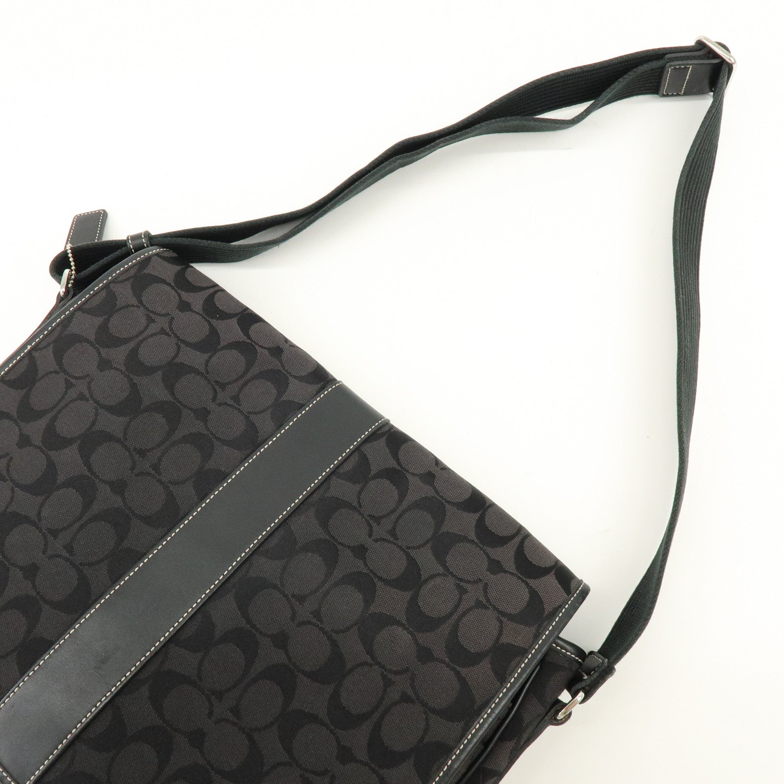 COACH Signature Set of 2 Shoulder Bag Crossbody Bag Black Brown