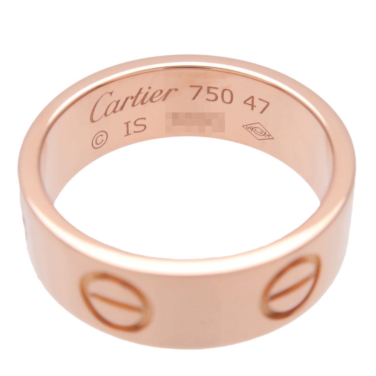 Cartier Love Ring K18 750PG Rose Gold #47 US4-4.5 EU47 HK9