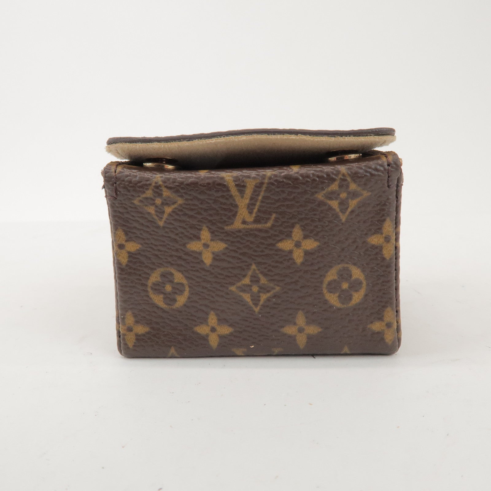 Louis Vuitton Monogram Set of 2 Ring Case Jewelry Case Brown
