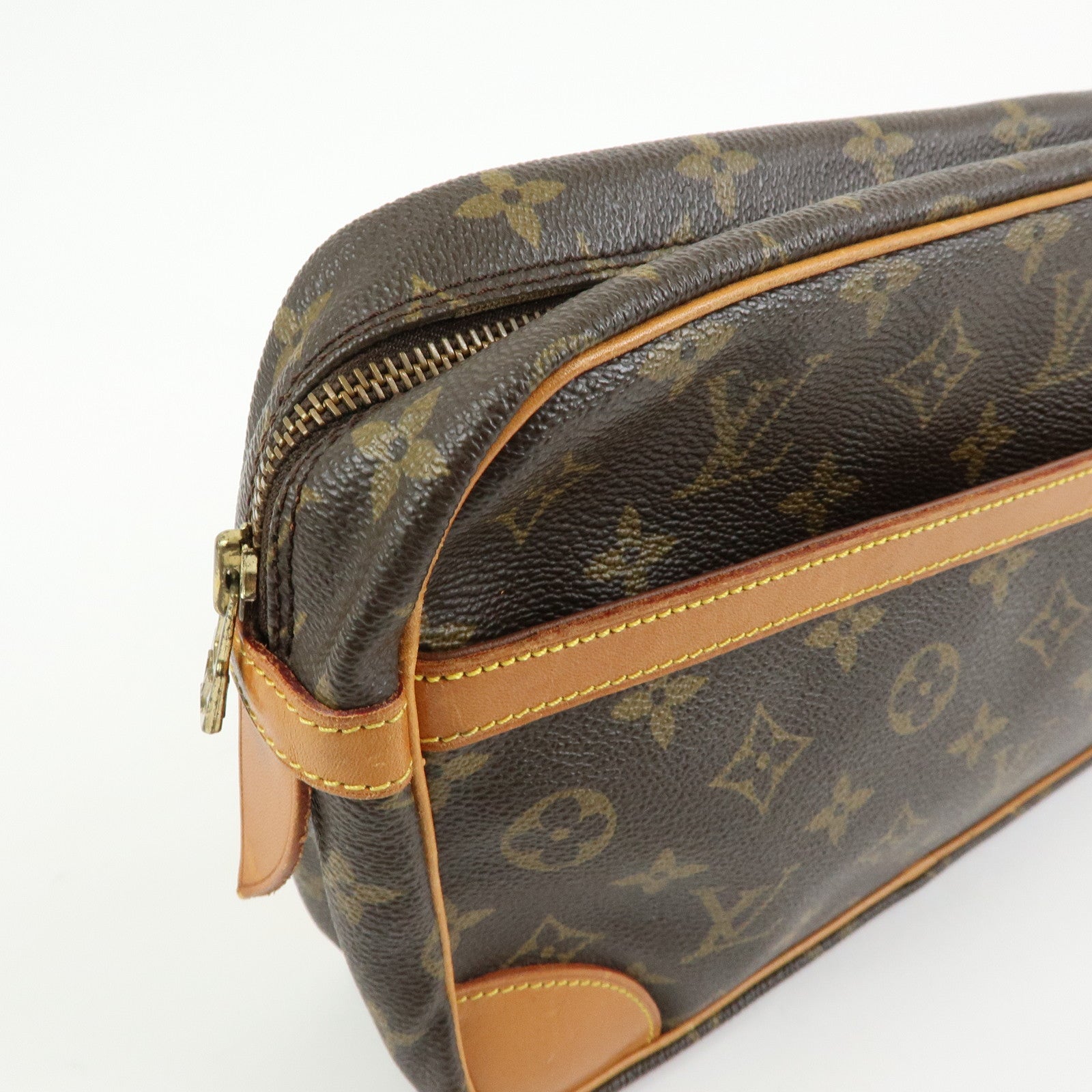 Louis Vuitton Monogram Compiegne 28 Pouch Clutch Bag Brown M51845