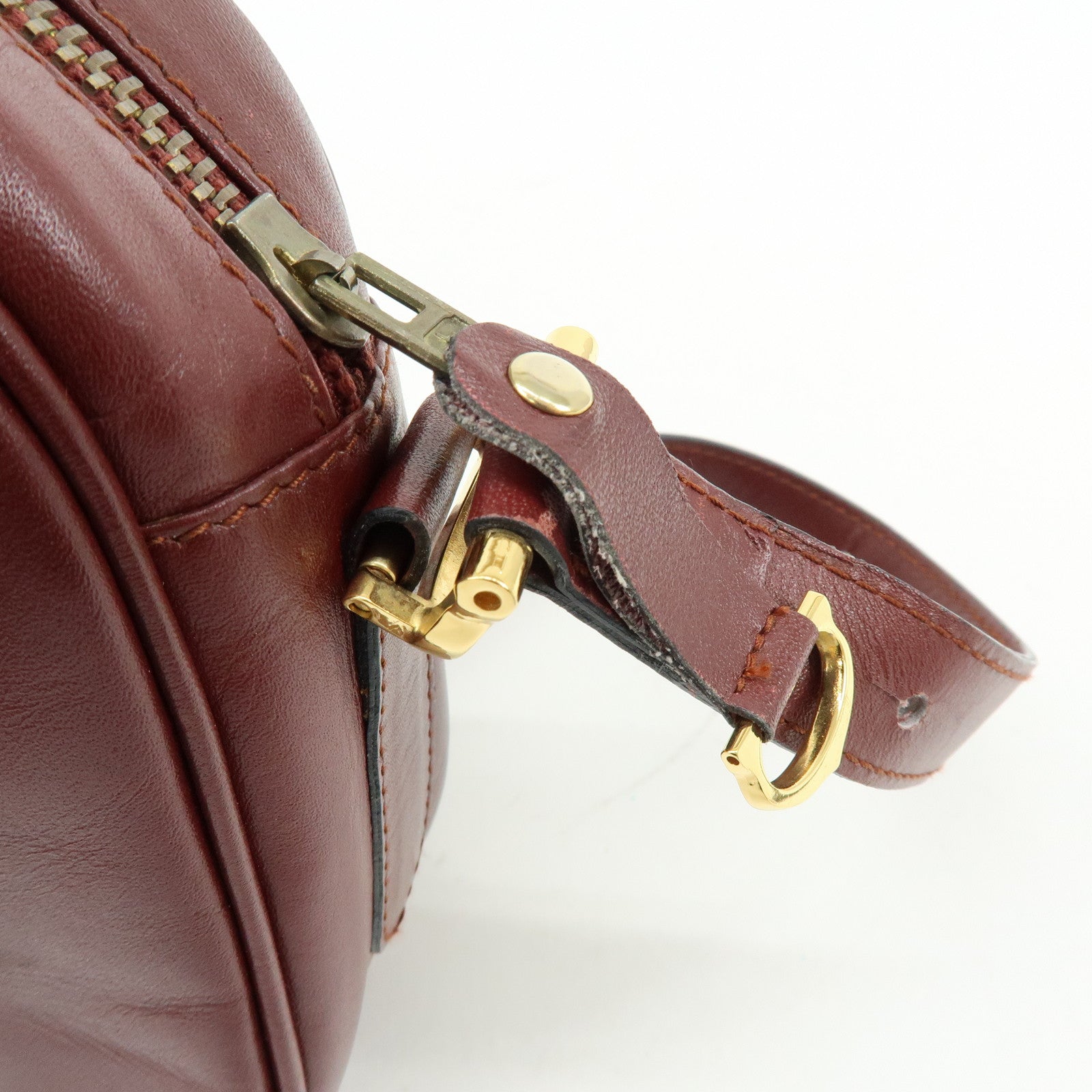 Cartier Must de Cartier Leather Shoulder Bag Crossbody Bag Bordeaux
