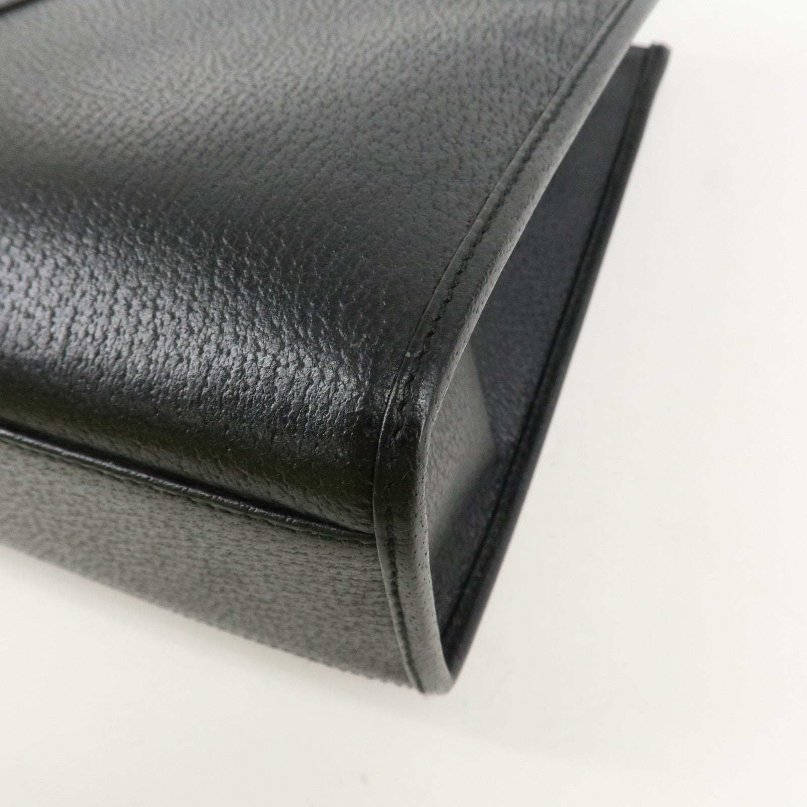 GUCCI Jackie Leather Shoulder bag Tote Bag 002.1073 Black Silver HDW Used