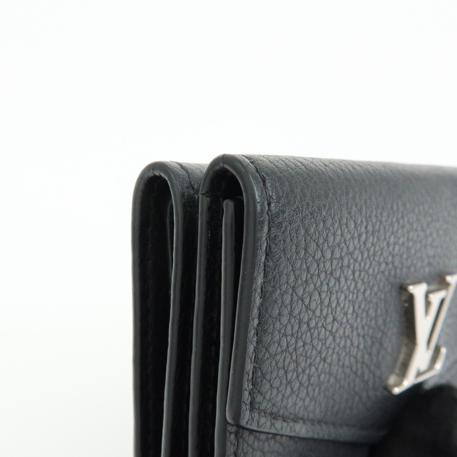 Louis Vuitton Portefeuille Lock Mini Compact Wallet Noir M63921