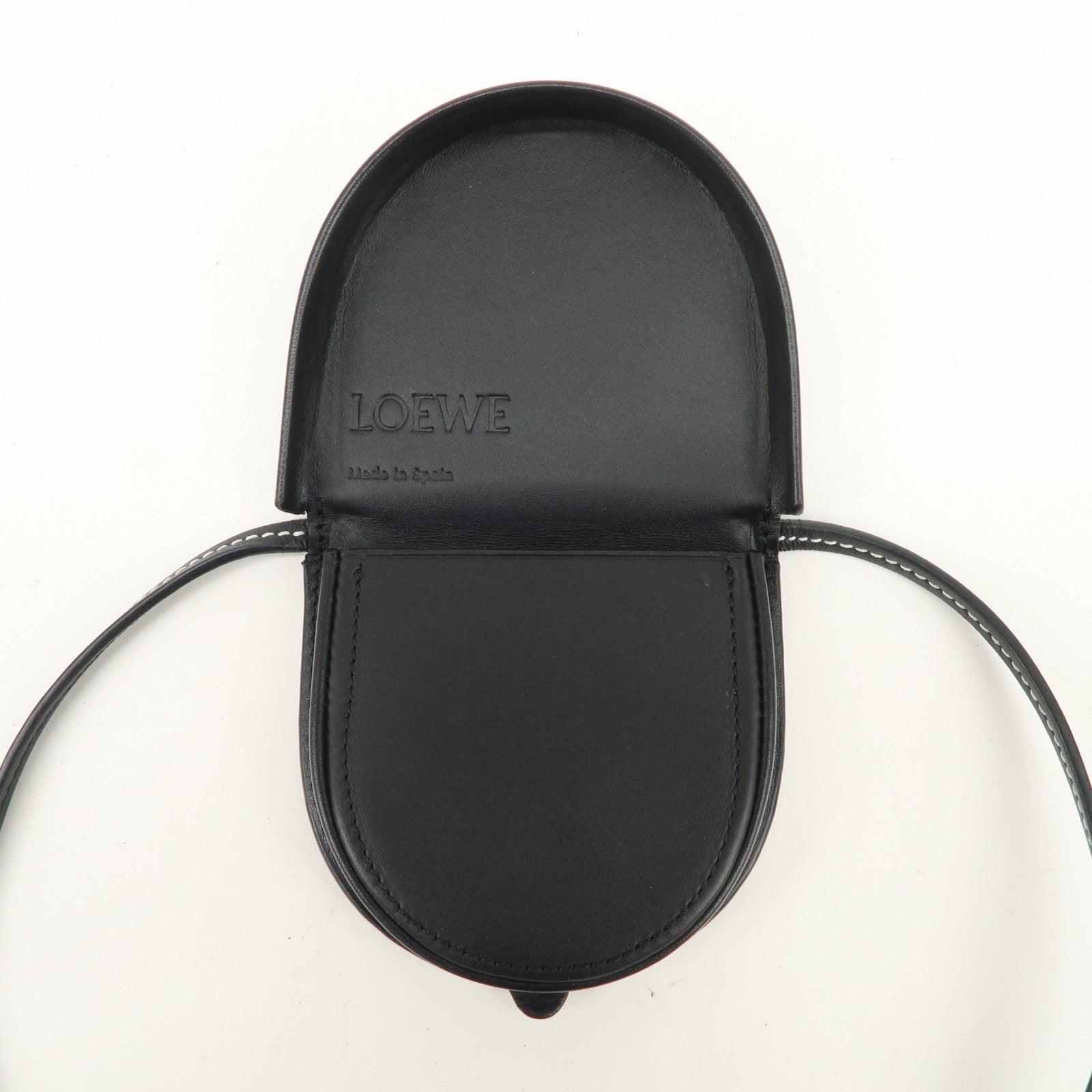 LOEWE Anagram Leather Mini Heel Shoulder Strap Pouch Coin Case