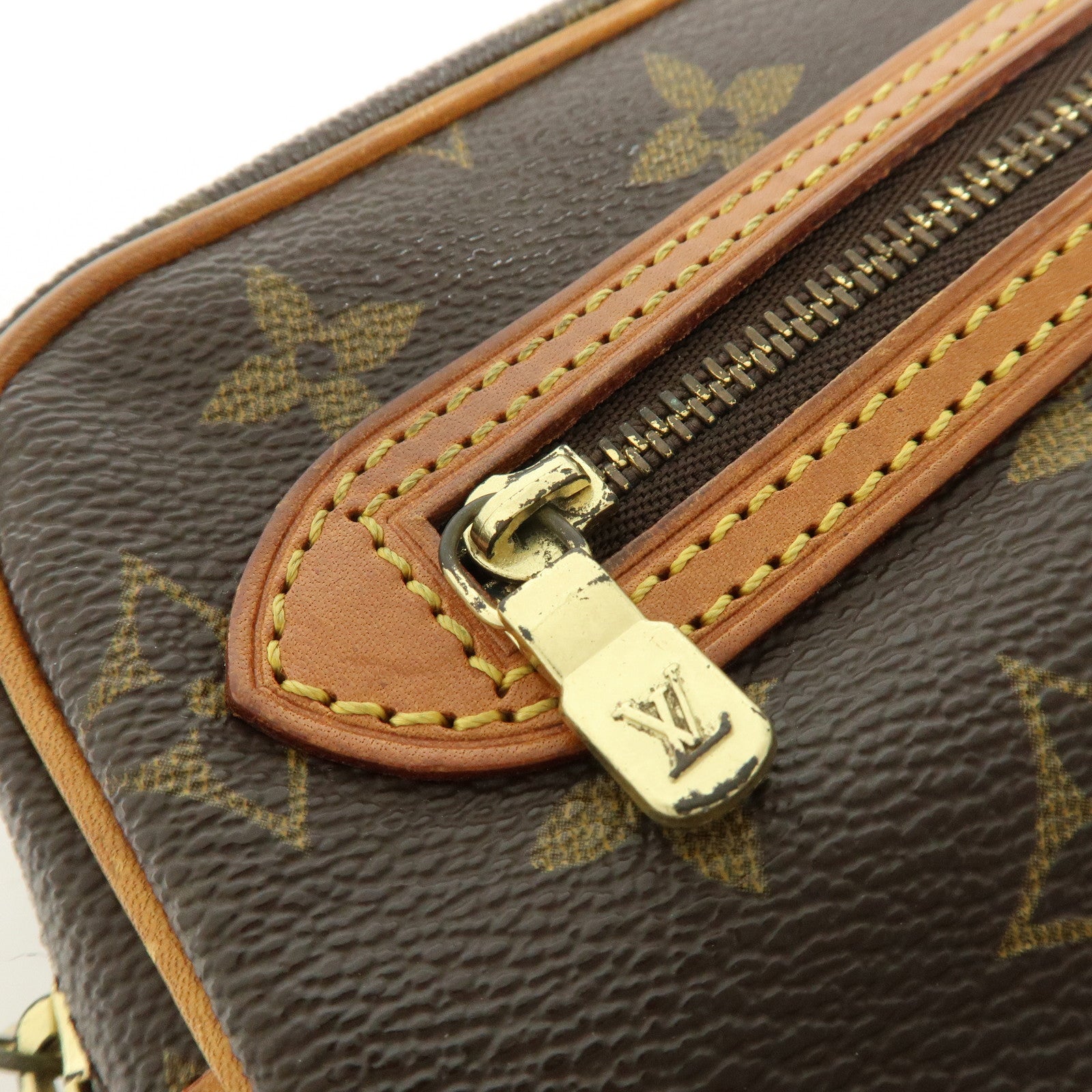Louis Vuitton Monogram Marly Dragonne GM Clutch Bag Brown M51825