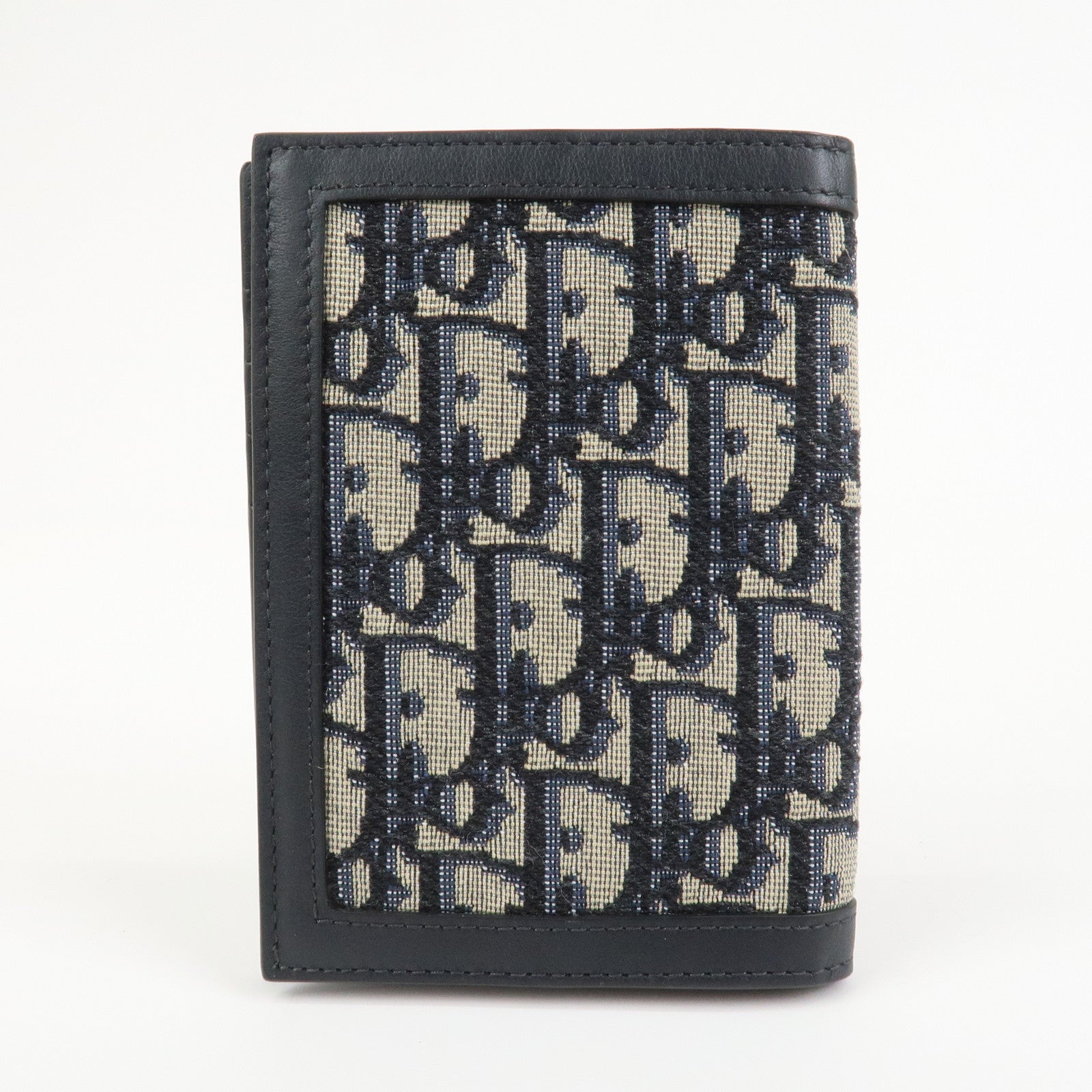 Christian Dior Trotter Jacquard Canvas Leather Card Passport Case