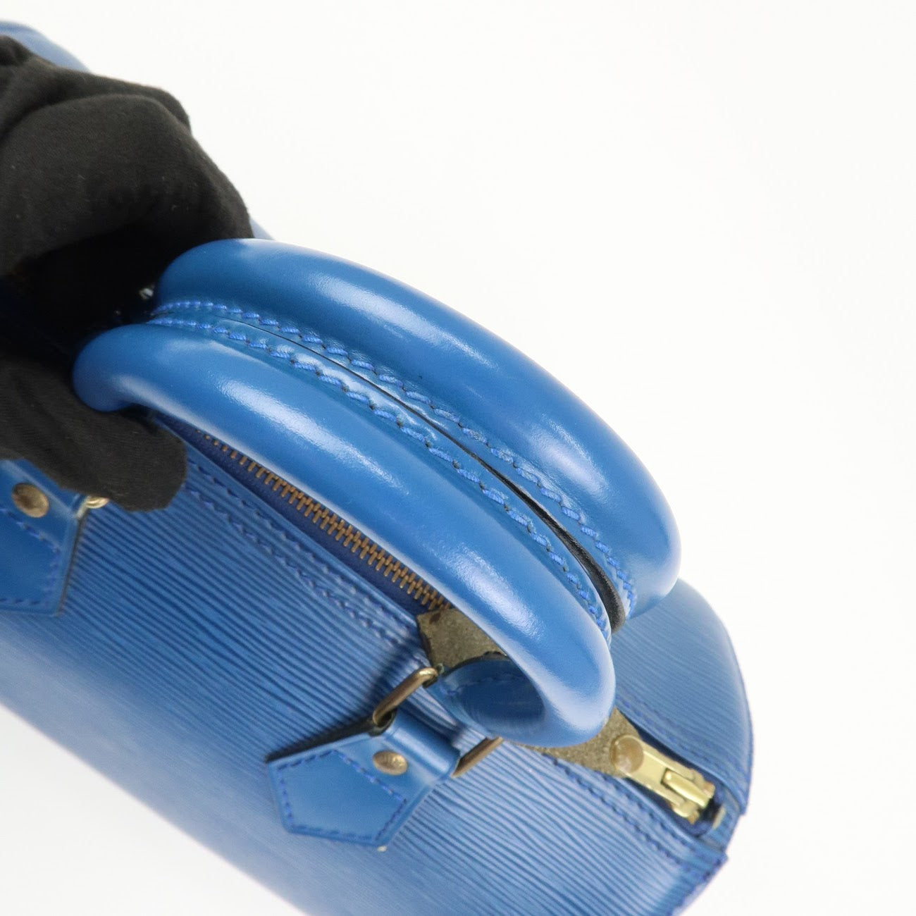 Louis Vuitton Epi Speedy 25 Hand Bag Boston Bag Toledo Blue M43015