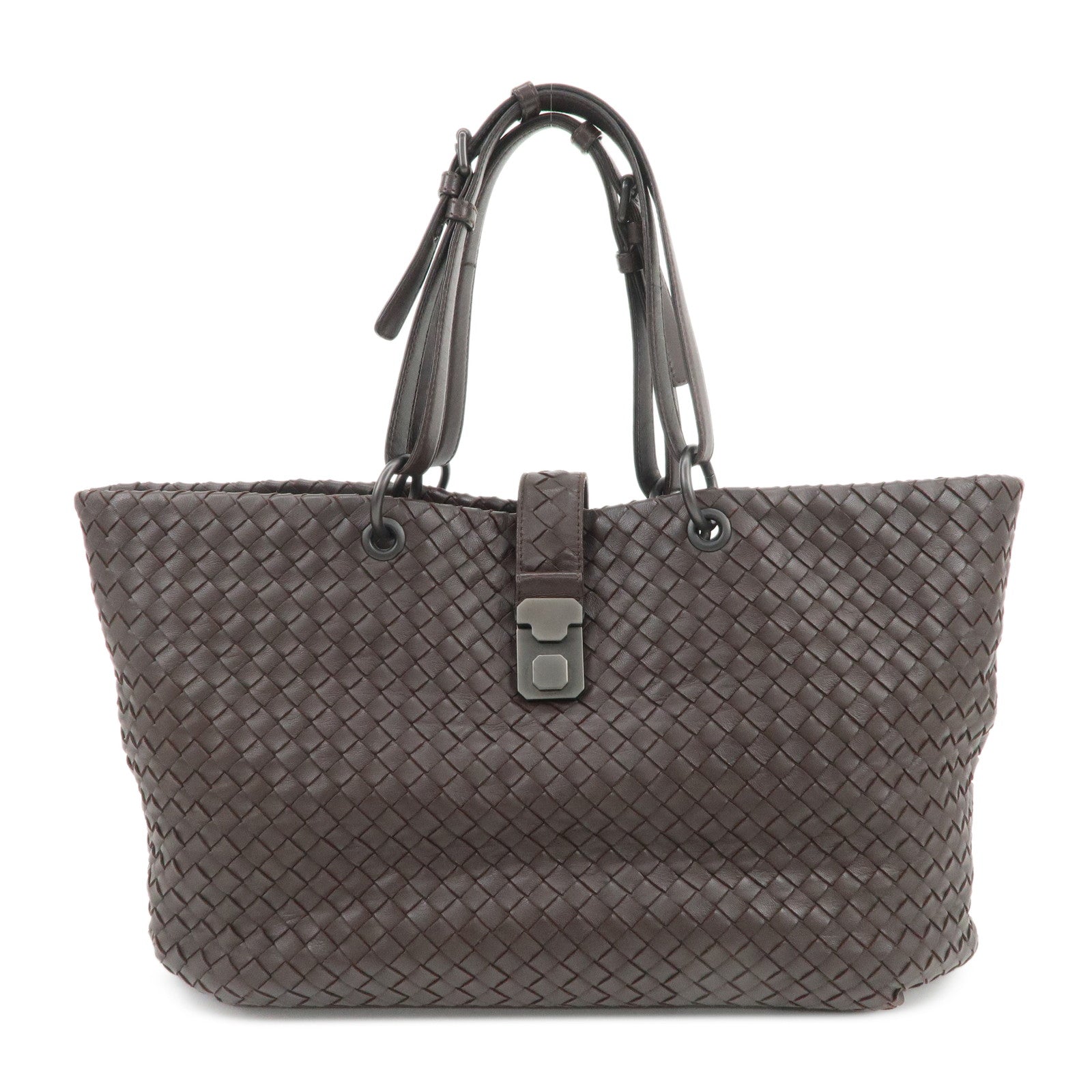 BOTTEGA VENETA Intrecciato Nappa Leather Tote Bag Hand Bag Brown