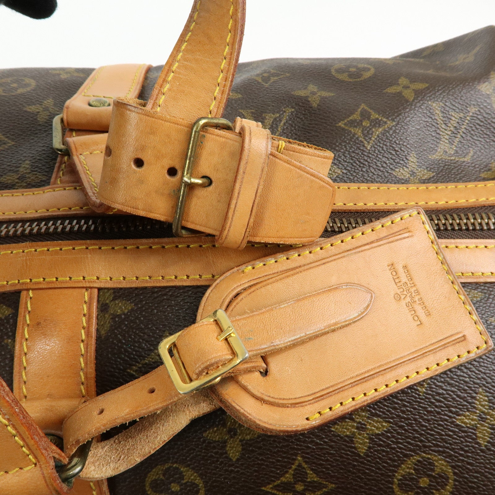 Louis Vuitton Monogram Sac Souple 55 Boston Bag Brown M41622