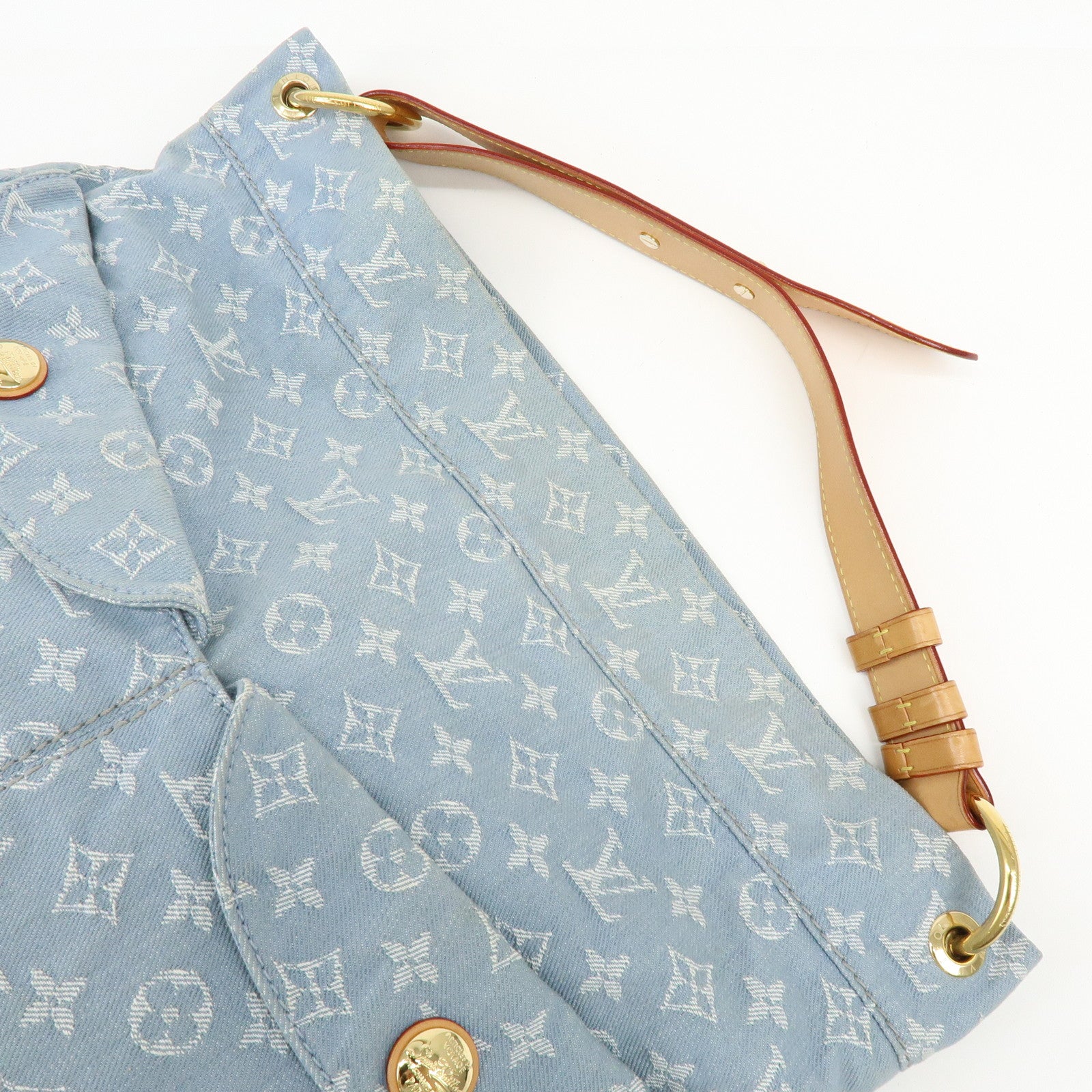 Louis Vuitton Monogram Denim Daily GM Shoulder Bag Blue M40492