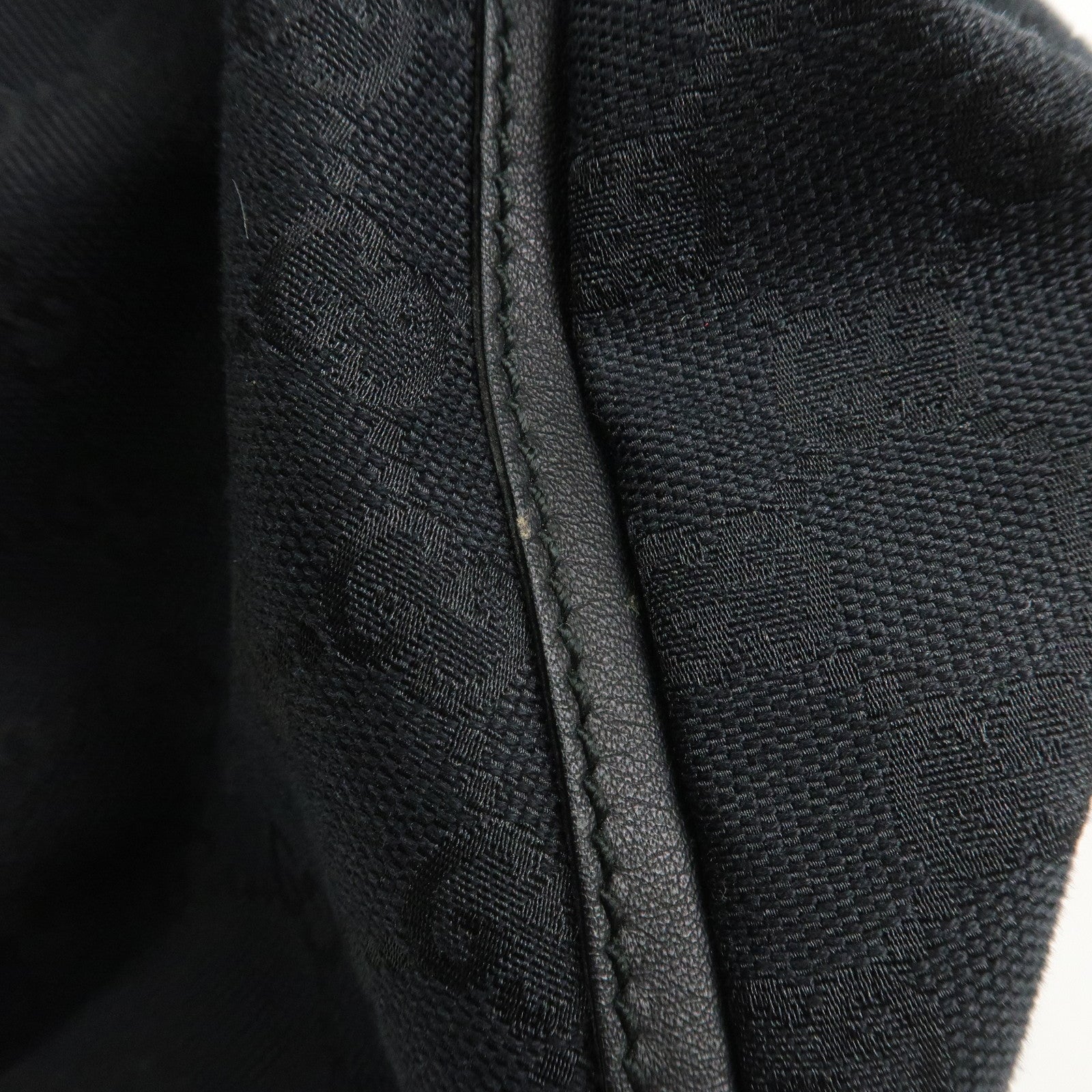 GUCCI Abbey GG Canvas Leather Shoulder Bag Hand Bag Black 189835