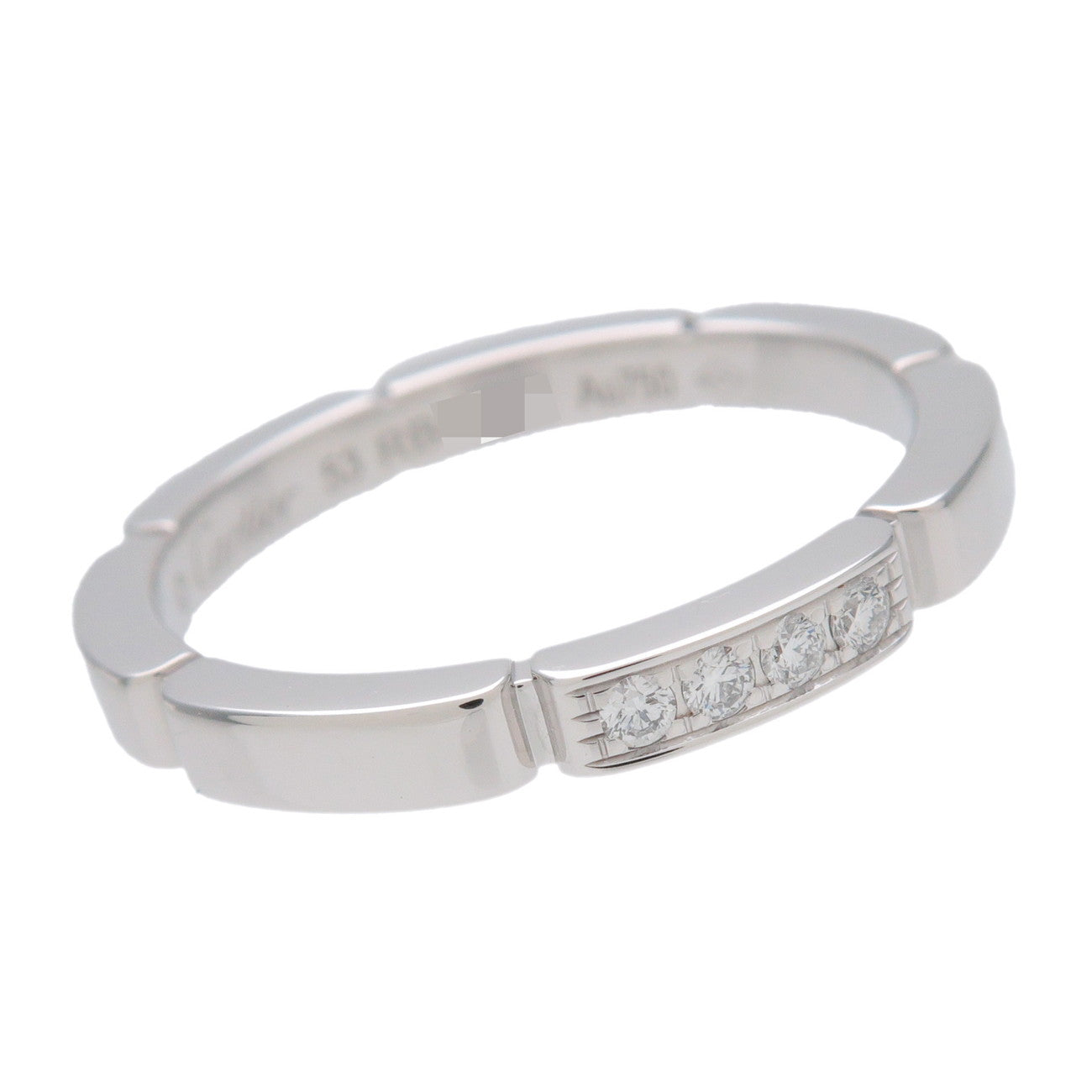 Cartier Maillon Panthere 4P Diamond Ring 750WG #53 US6.5 EU53 HK14