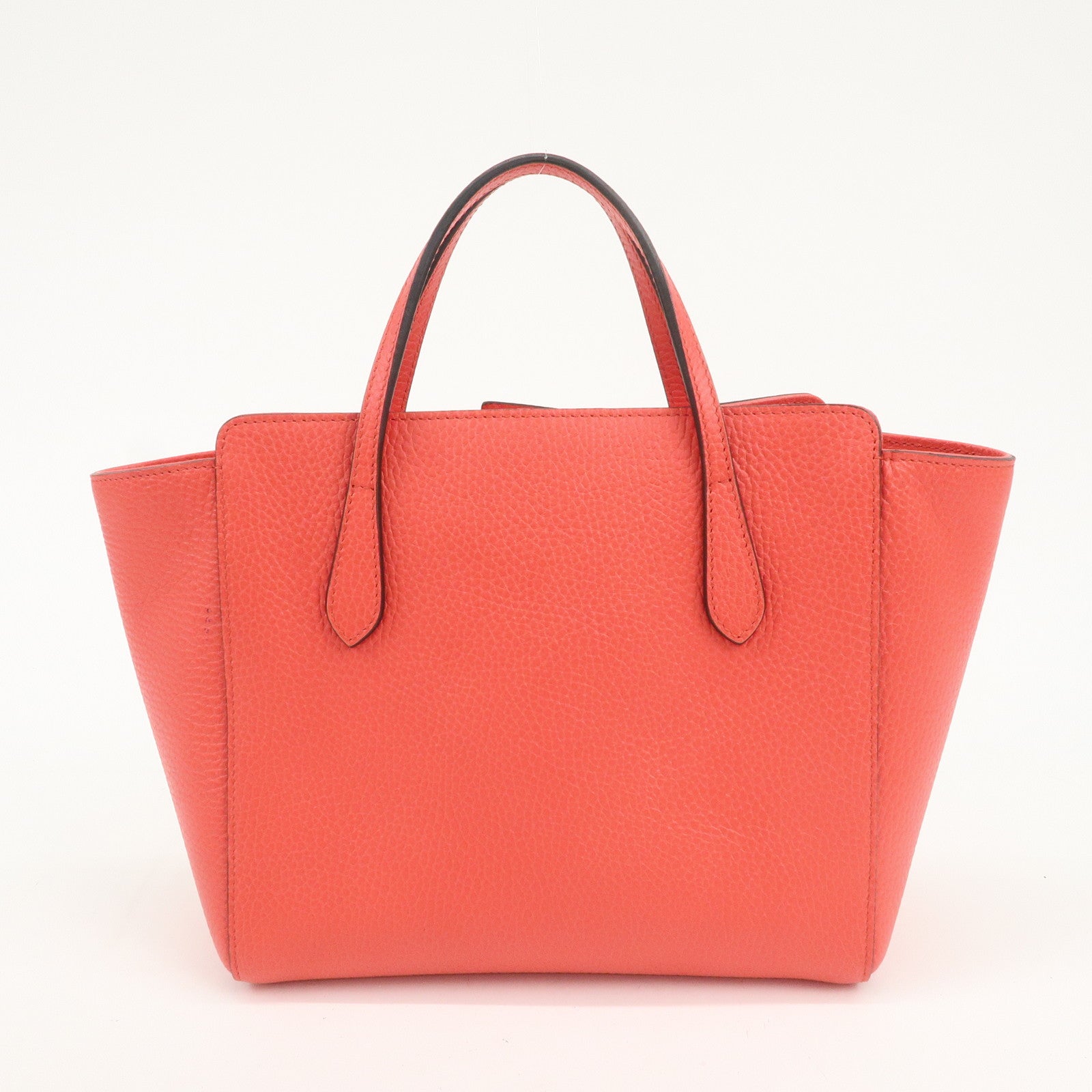 GUCCI Childrens Leather Swing Mini Tote Bag Teddy bear Coral 355640