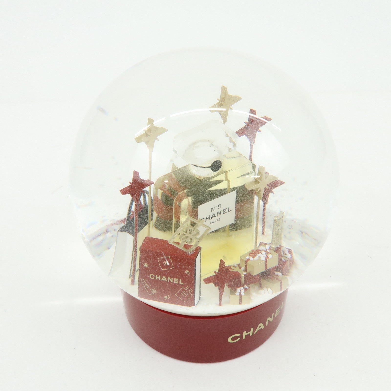 CHANEL Snow Dome No.5 Perfume Bottle Edition Bordeaux Clear