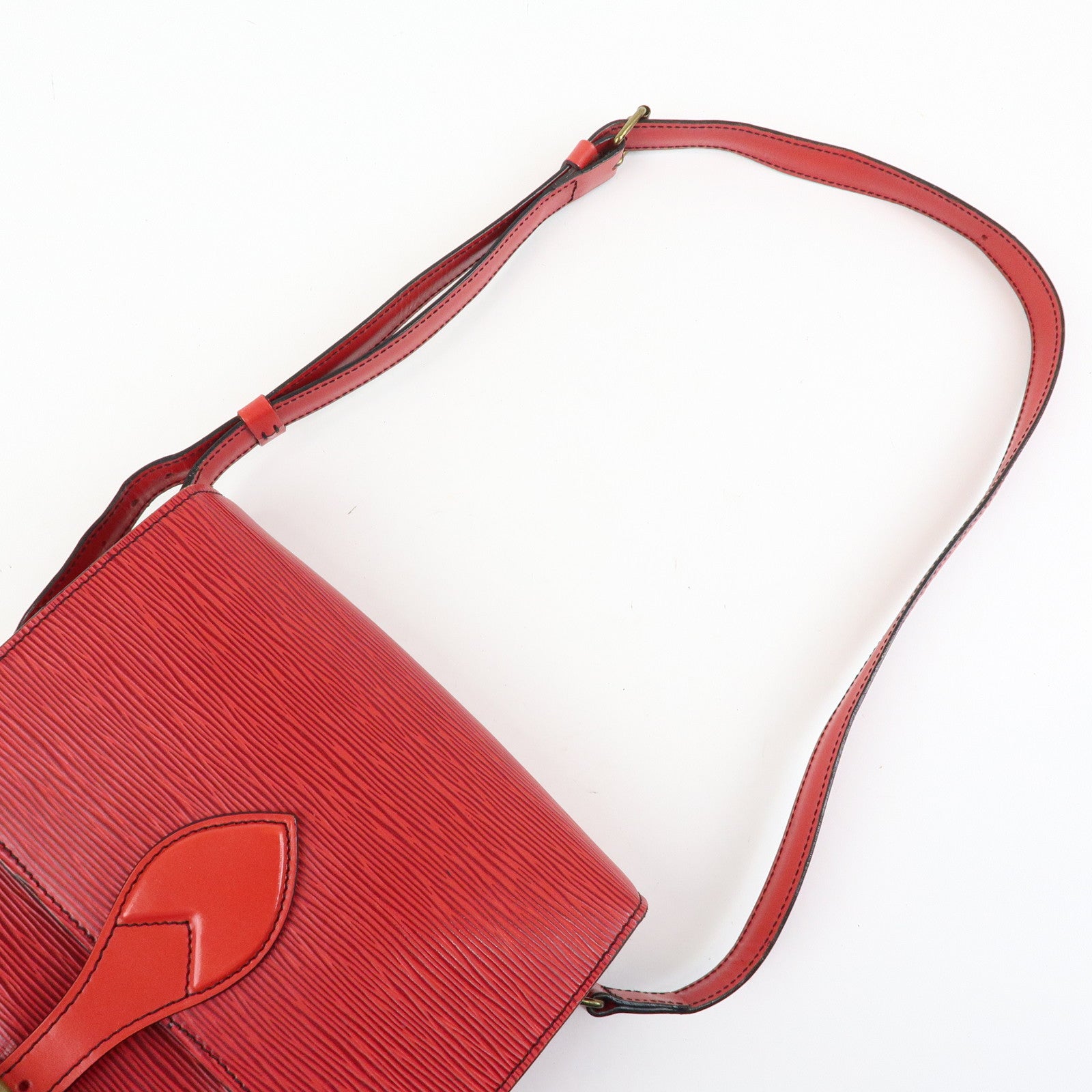 Louis Vuitton Cartouchiere Epi Leather Shoulder Bag Red M52247