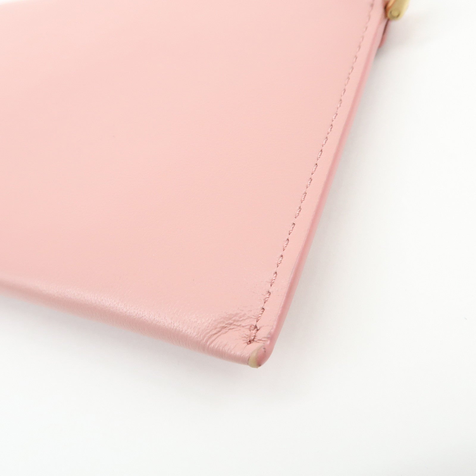 MIU MIU Madras Love Envelope Pouch Card Case Coin Case Pink 5MF025