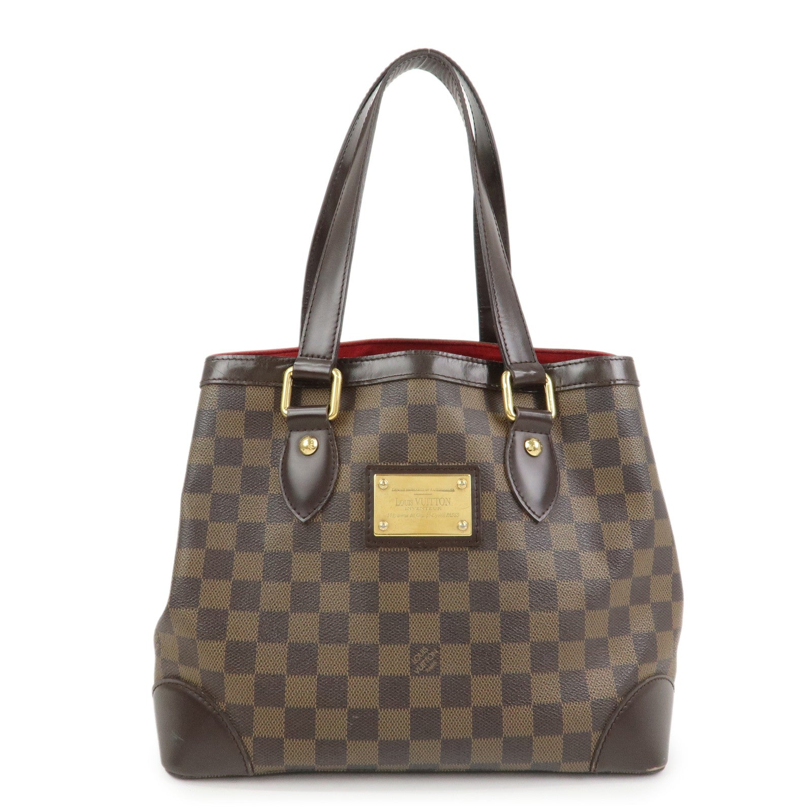 Louis Vuitton Damier Ebene Hampstead PM Hand Bag Tote Bag N51205