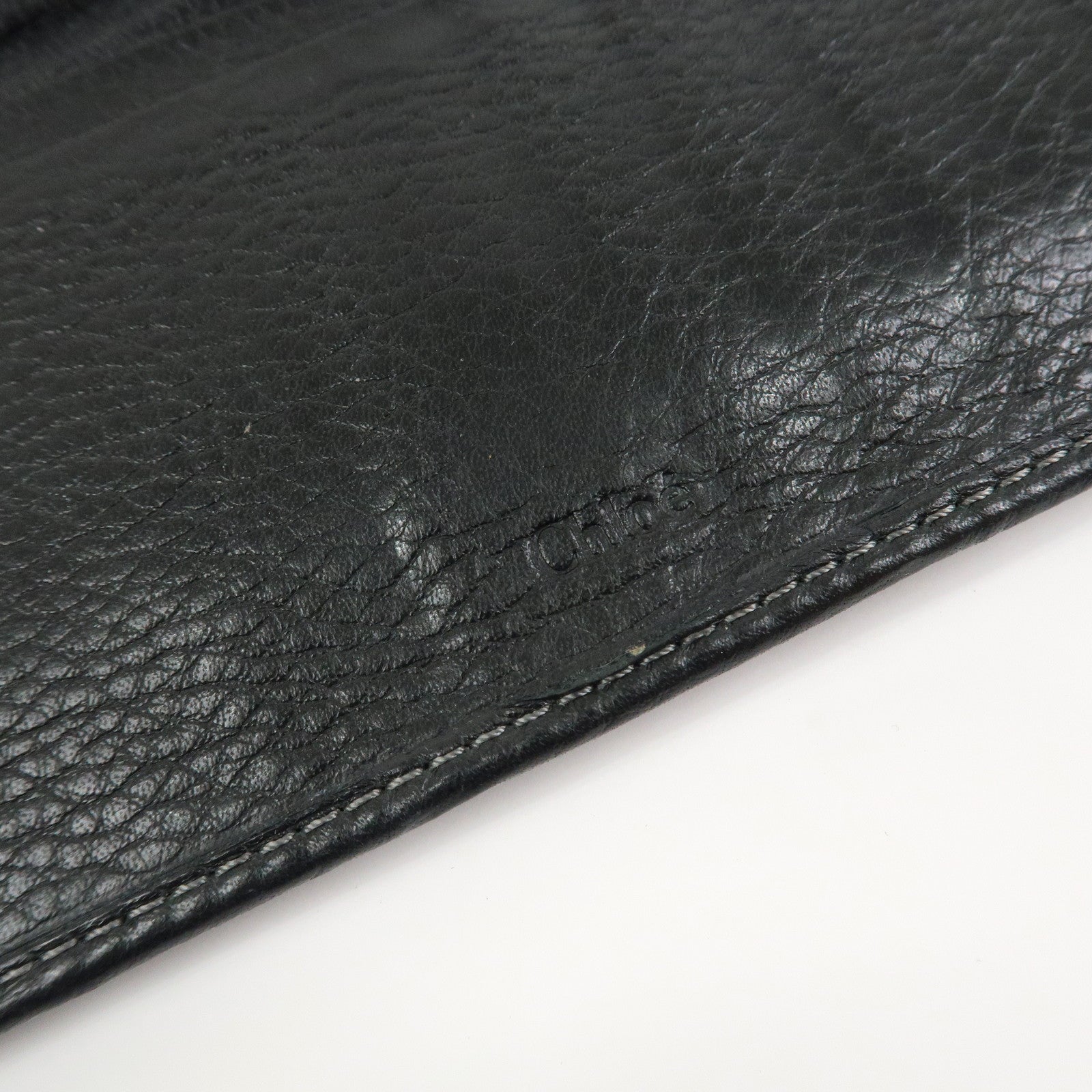 Chloe Padington Set of 2 Leather Long Wallet Key Case Gold Black