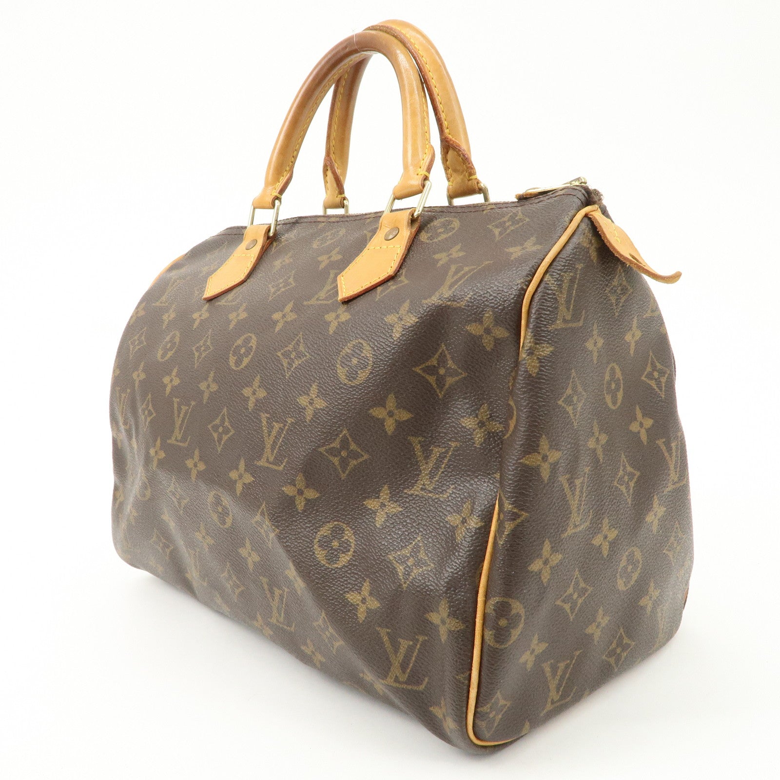 Louis Vuitton Monogram Speedy 30 Boston Bag Hand Bag Brown M41526 Used