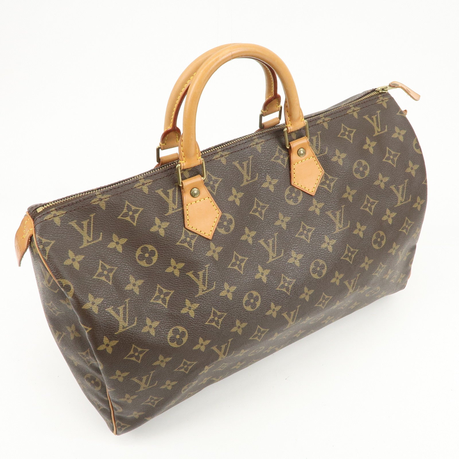 Louis Vuitton Monogram Speedy 40 Hand Bag Boston Bag Brown M41522