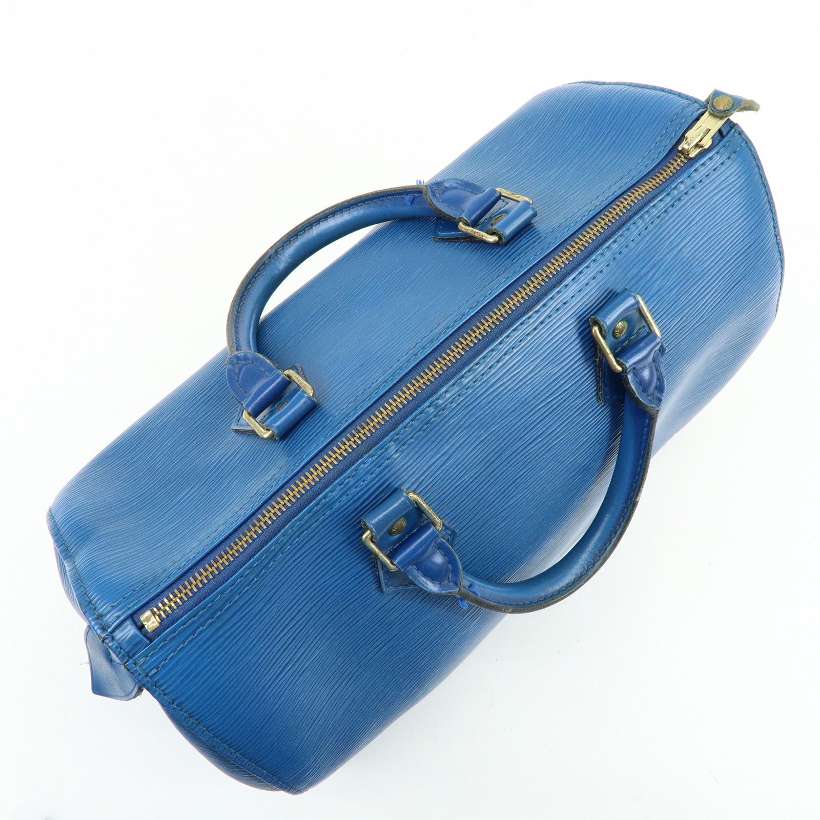 Louis Vuitton Epi Speedy 30 Hand Bag Boston Bag Blue M43005