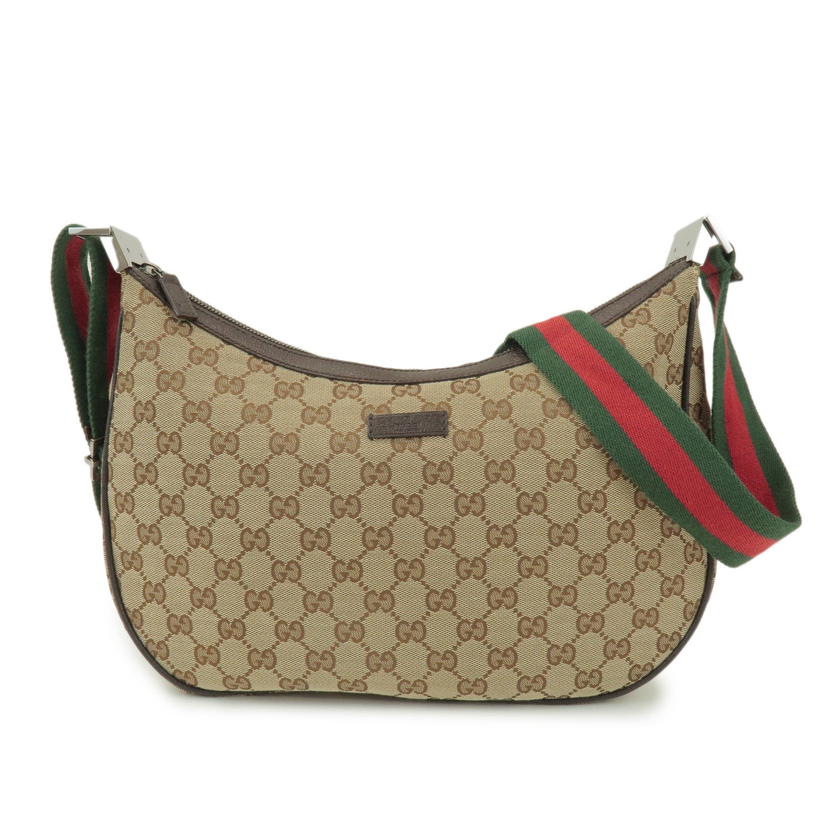 GUCCI Sherry GG Canvas Leather Shoulder Bag Body Bag Beige 122790