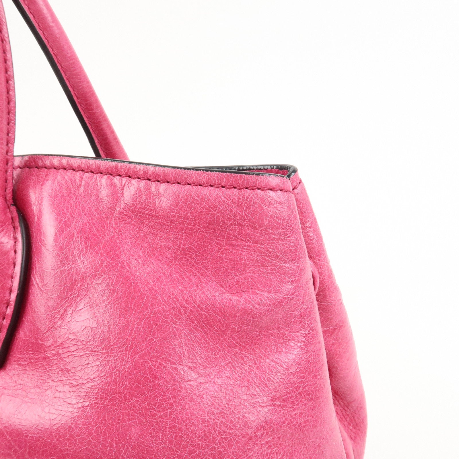 MIU MIU Logo 2Way Bag Hand Bag Shoulder Bag Pink