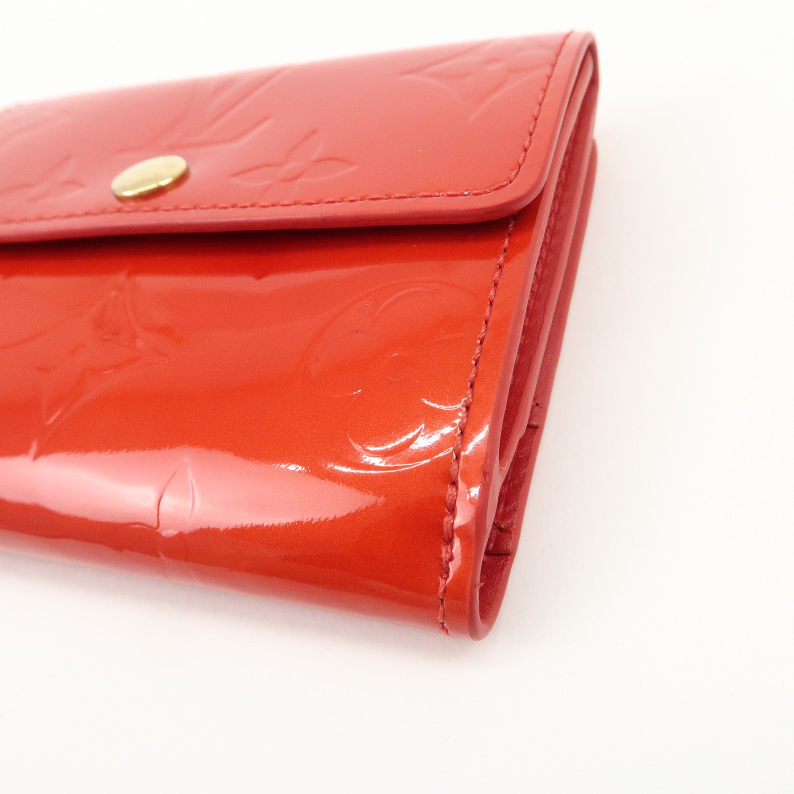 Louis Vuitton Monogram Vernis Ludlow Bi-fold Wallet Rouge M91090