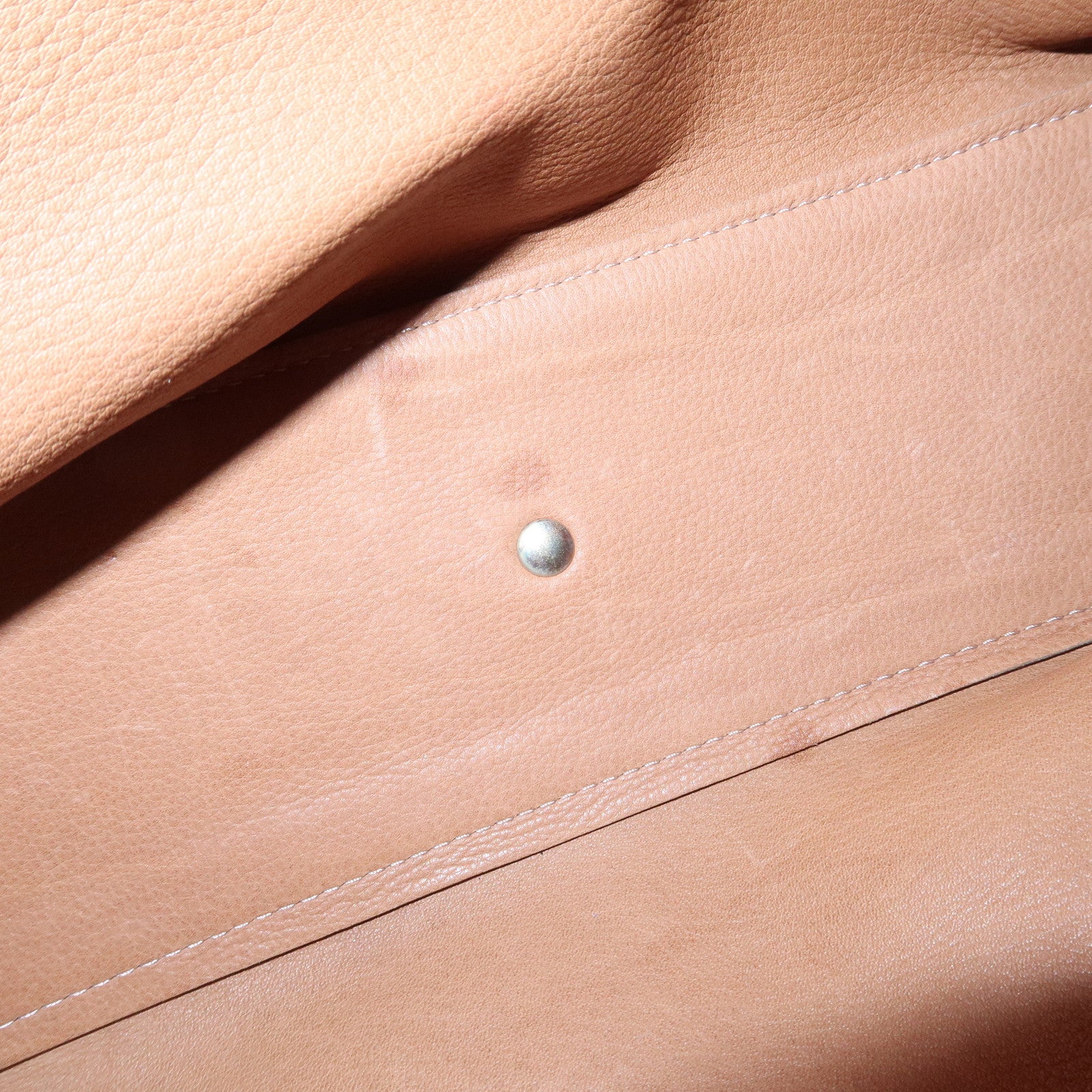 LOEWE Anagram Leather Suede Tote Bag Hand Bag Brown Beige