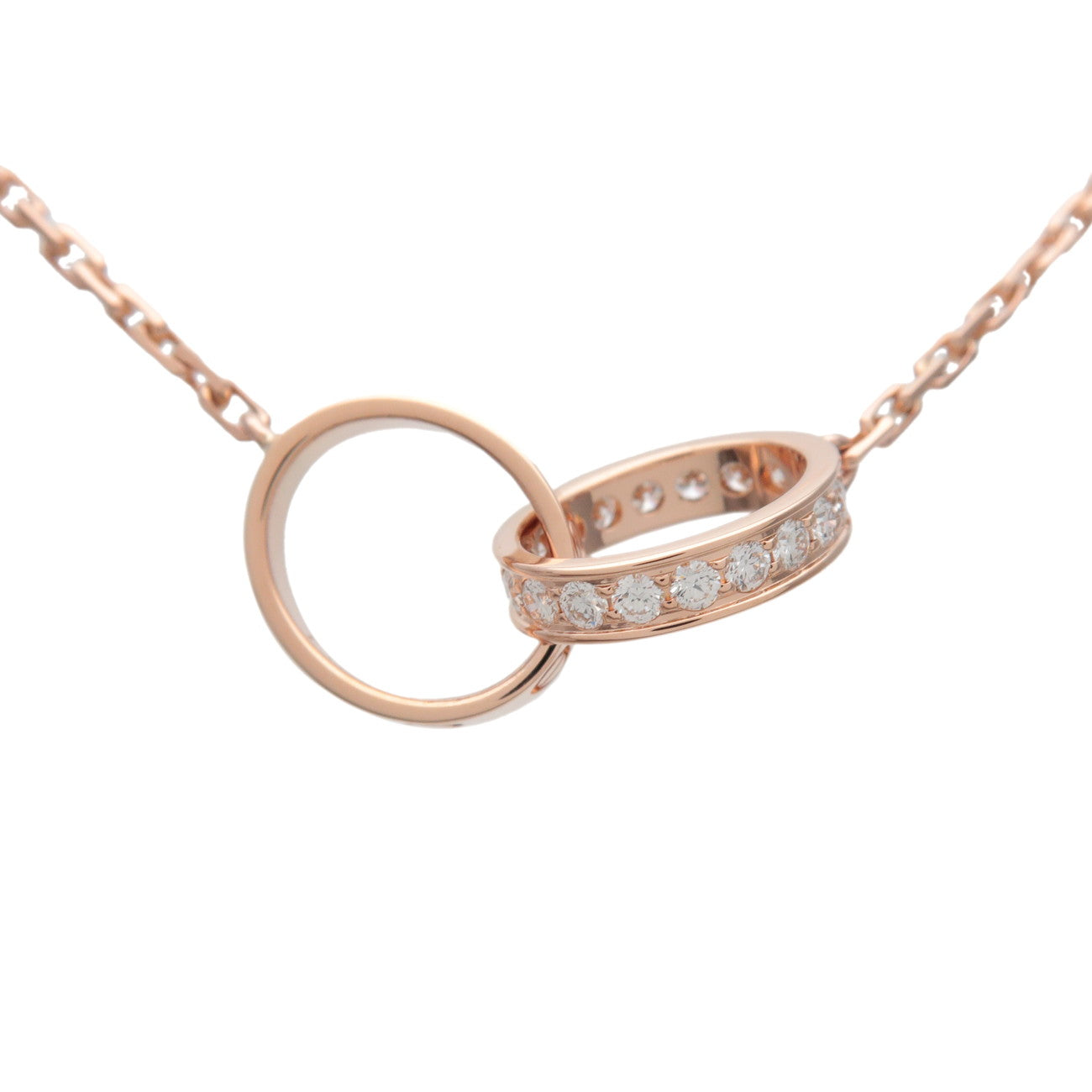 Cartier Baby Love Diamond Necklace K18 750PG Rose Gold